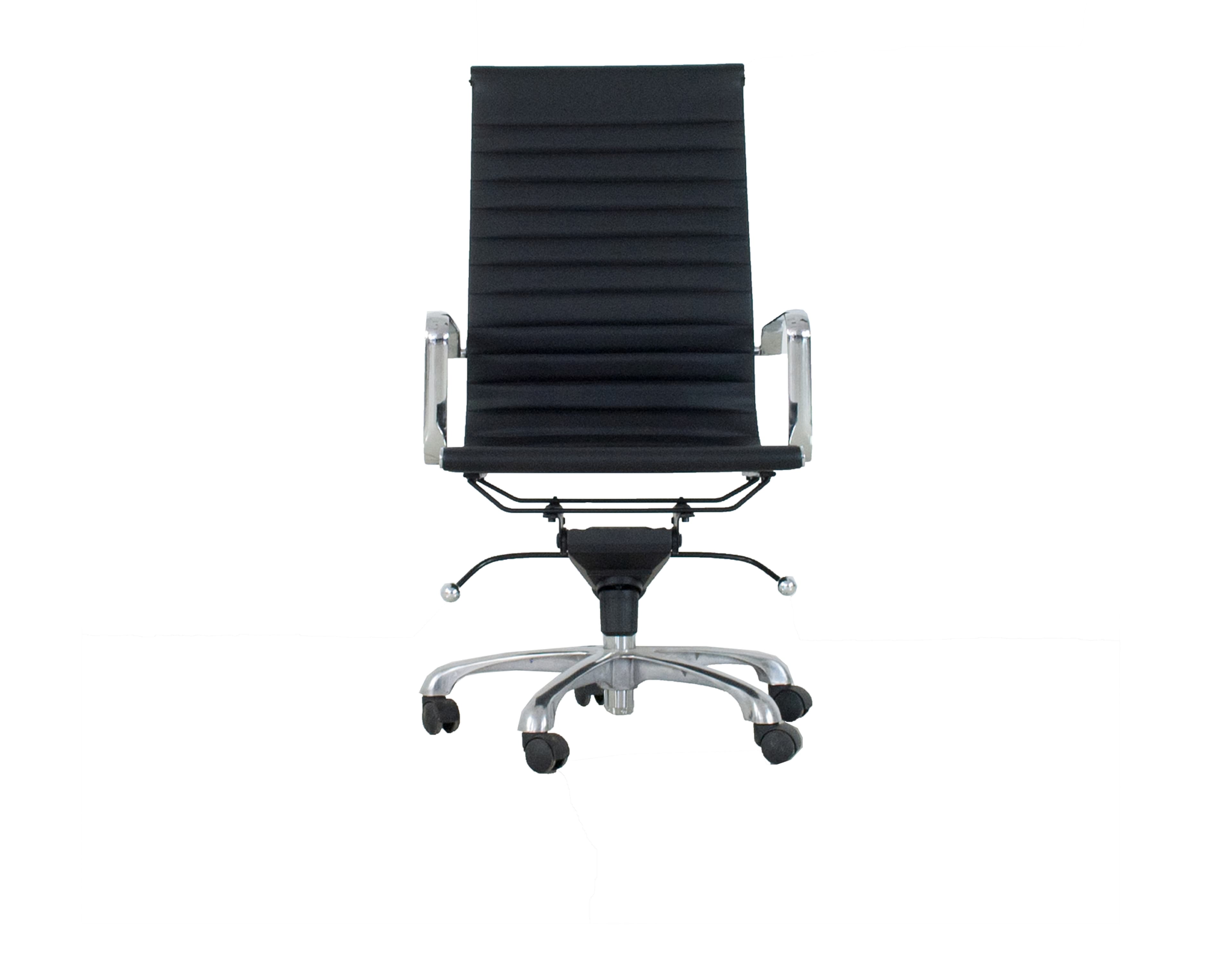 Office Chair Leatherette Seat Black — product photograph