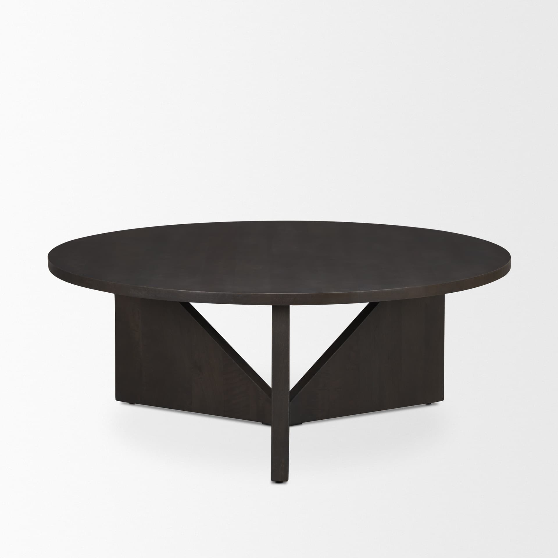 Tarro Brown Wood w/ Triangle Legs Coffee Table — product photograph