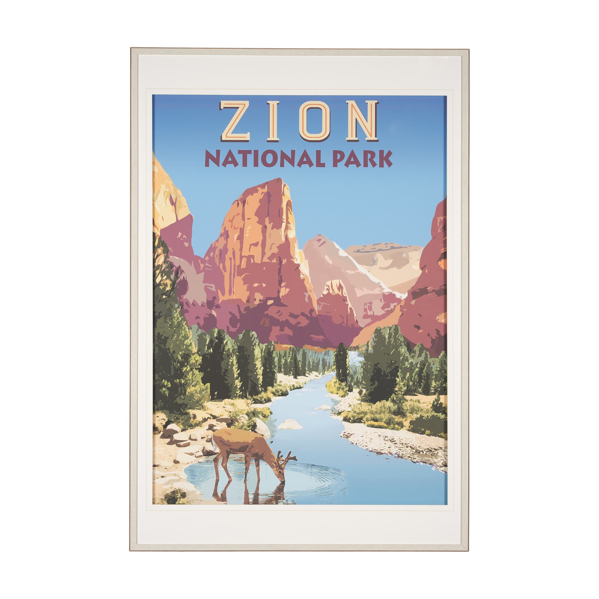 National Park - Zion by Mark Chandon a Framed Art Print Matted under Glass — product photograph
