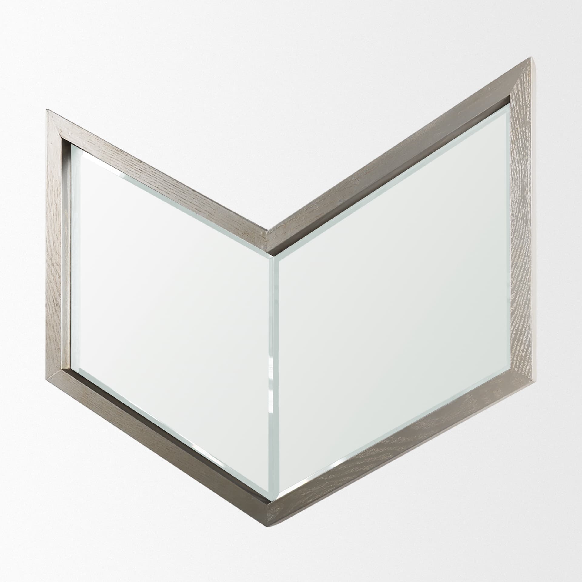 Chevren 26 x 22 Silver Wood Frame Mirror — product photograph