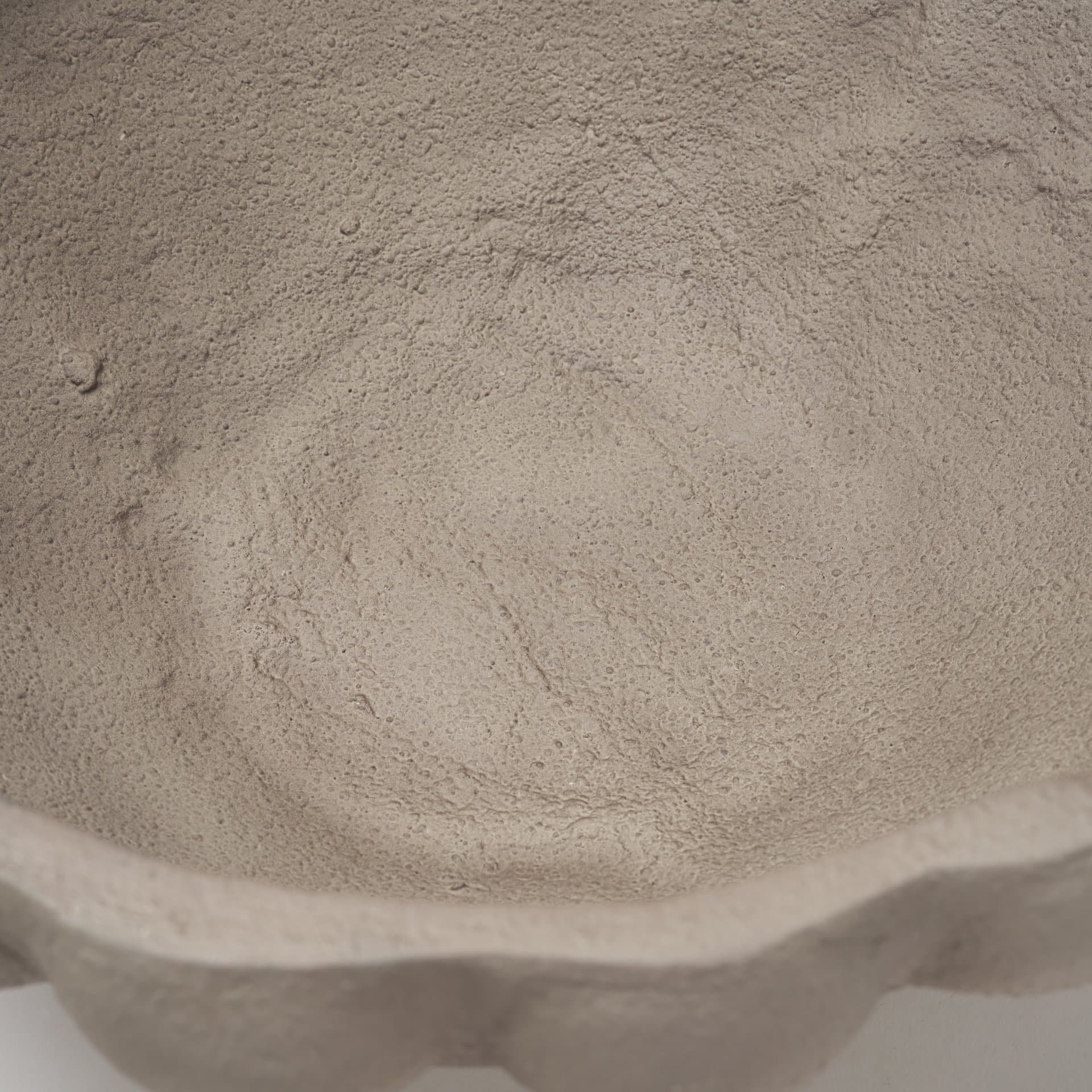 Konya Large Earthen Gray-Brown Dotted Paper Mache Centerpiece Bowl — product photograph