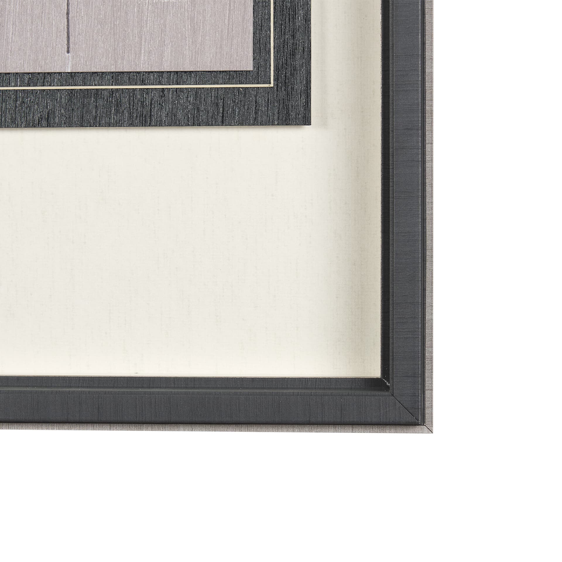 Rain of Feather Warm Gray by Mercana Studio Hand Embellished Framed Art Print Matted under Glass — product photograph