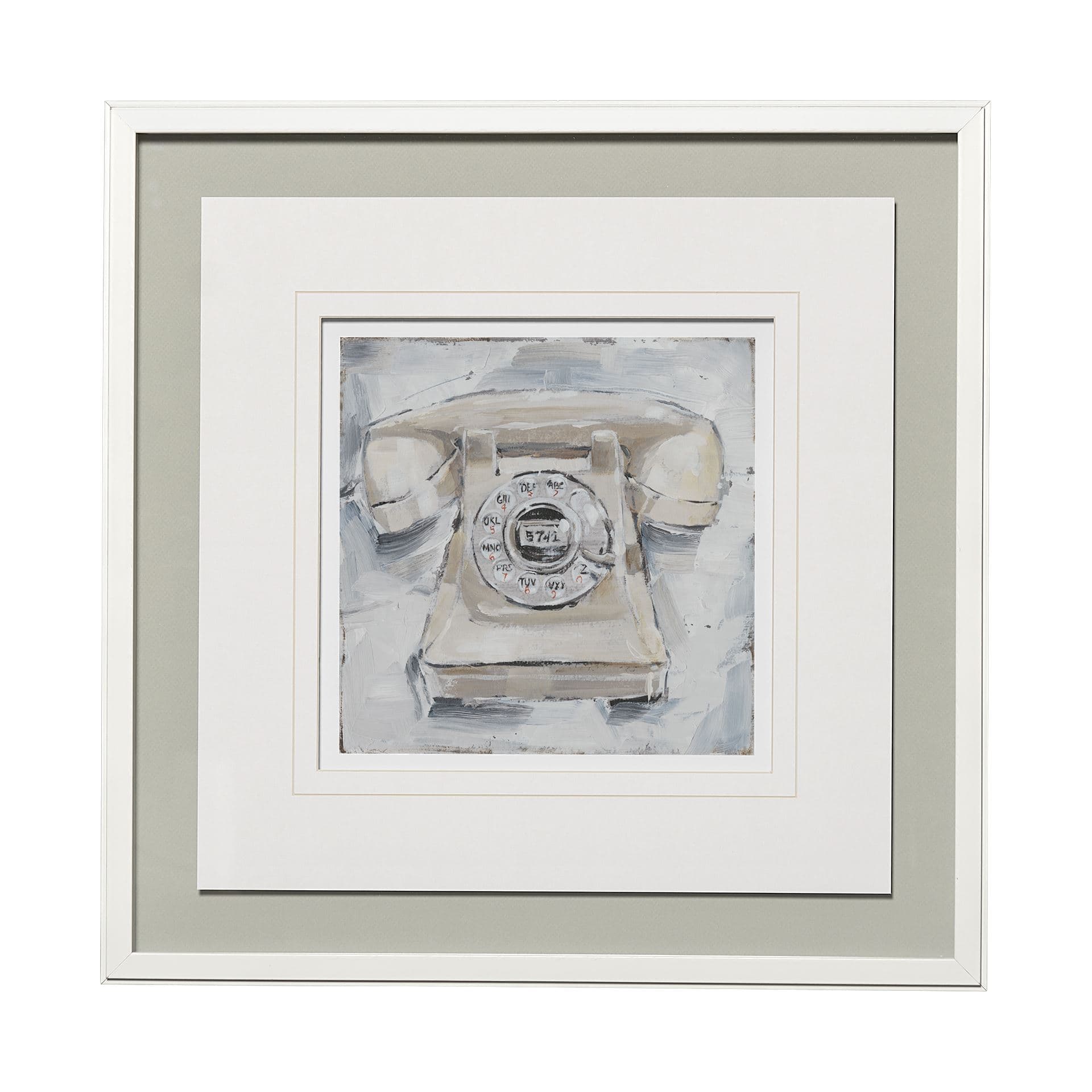 Retro Phone II by Ethan Harper a Framed Art Print Matted under Glass — product photograph
