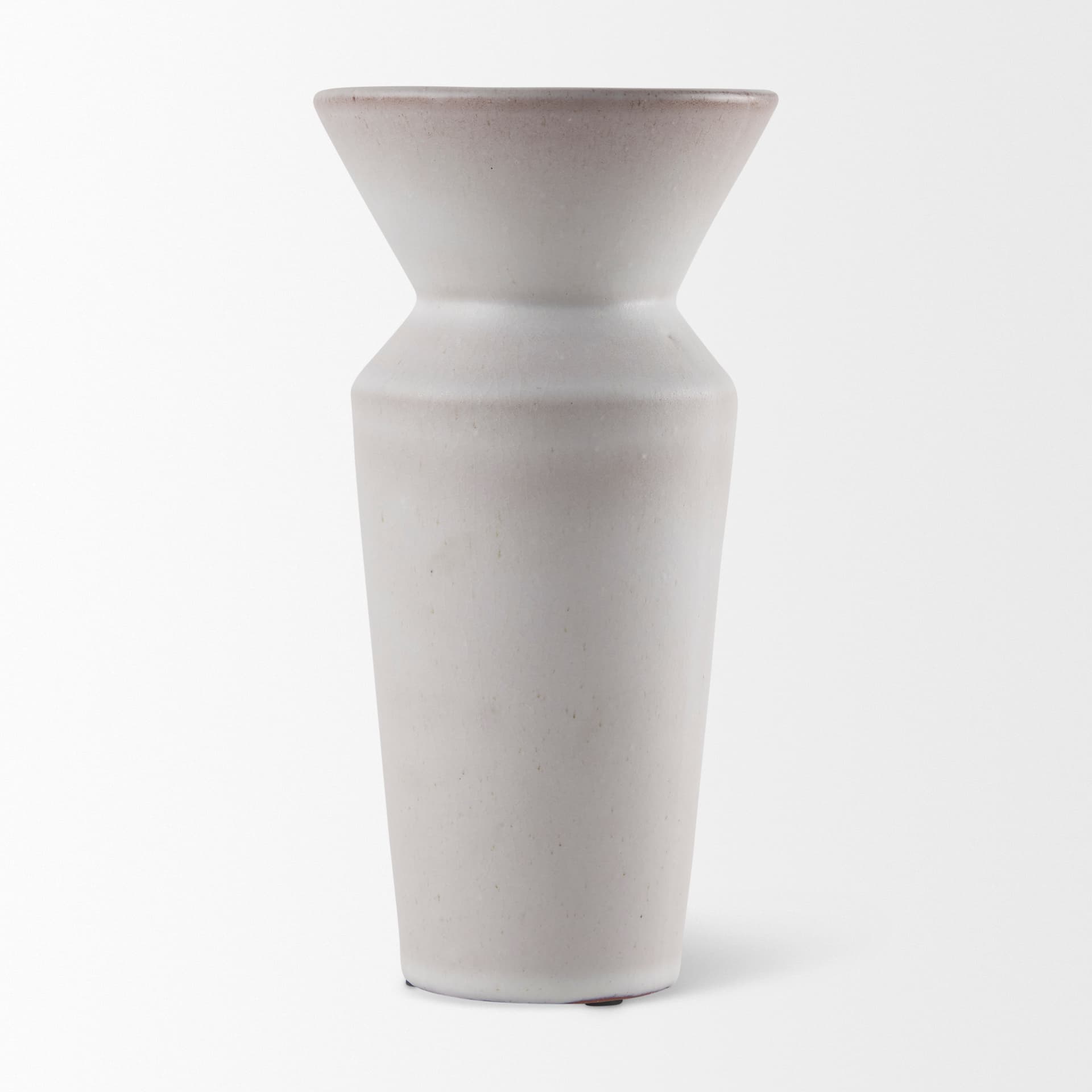Esme 4.5L x 4.5W x 10.4H Whitewashed Ceramic Vase — product photograph