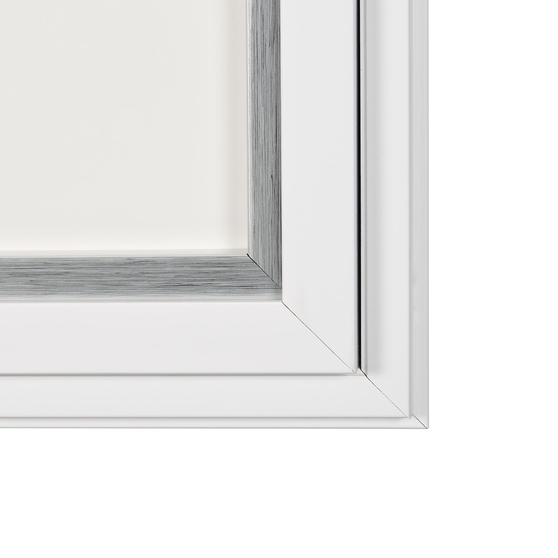 Random Lines White by Studio M a handmade Original Framed Artwork under Glass — product photograph