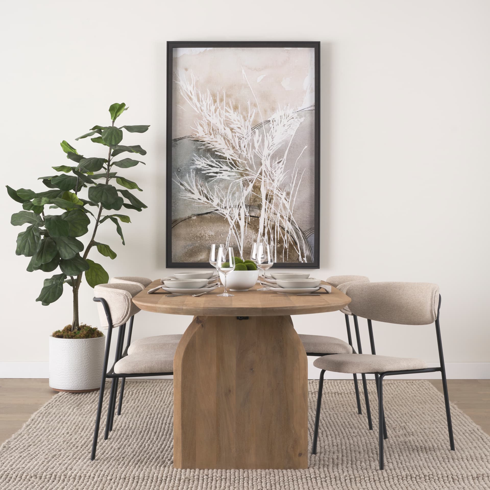 Blowing Grass I by Mercana Studio a Hand Embellished Textured Framed Art Print — product photograph