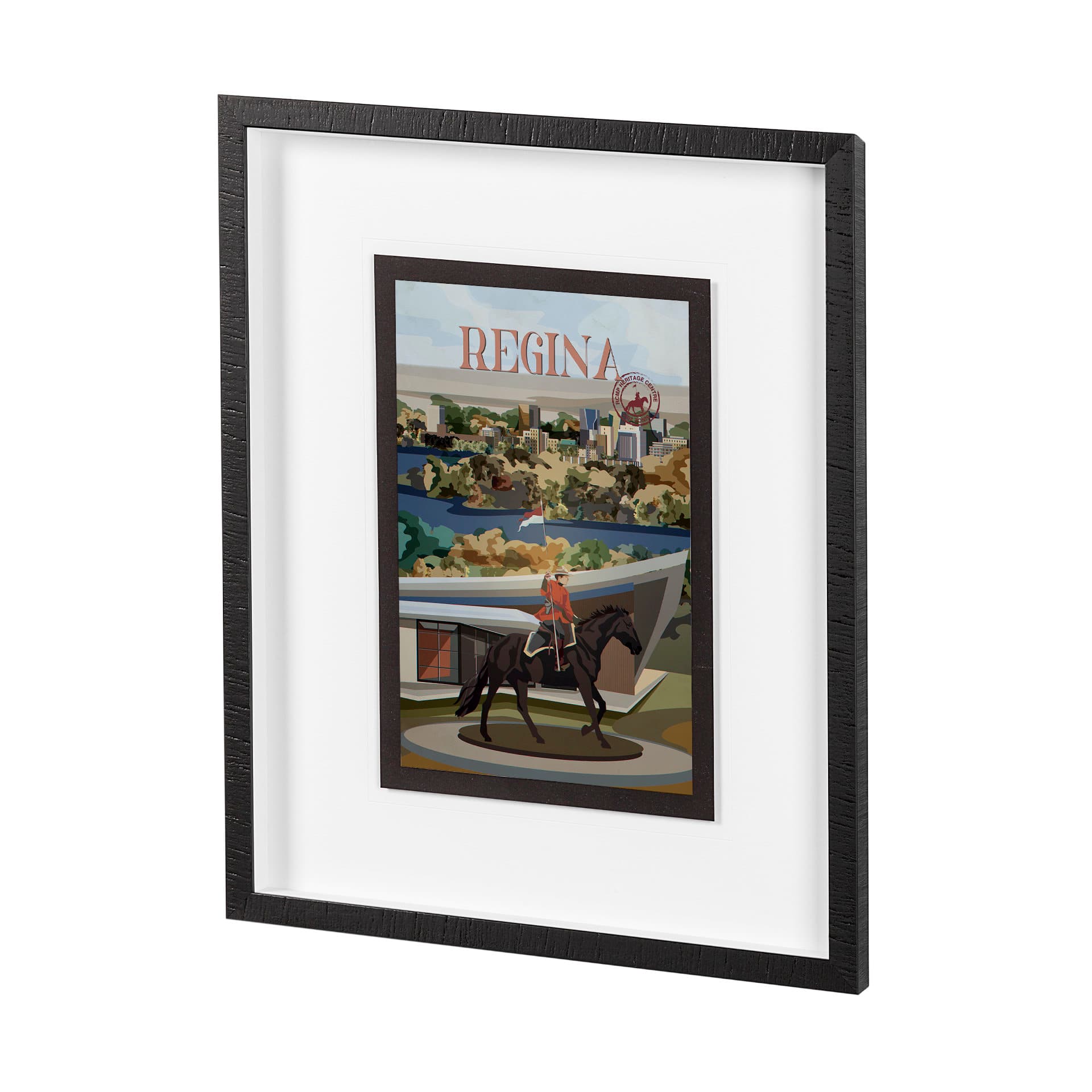 Regina Go Canada (M) by Mercana Studio a Framed Art Print Matted under Glass — product photograph