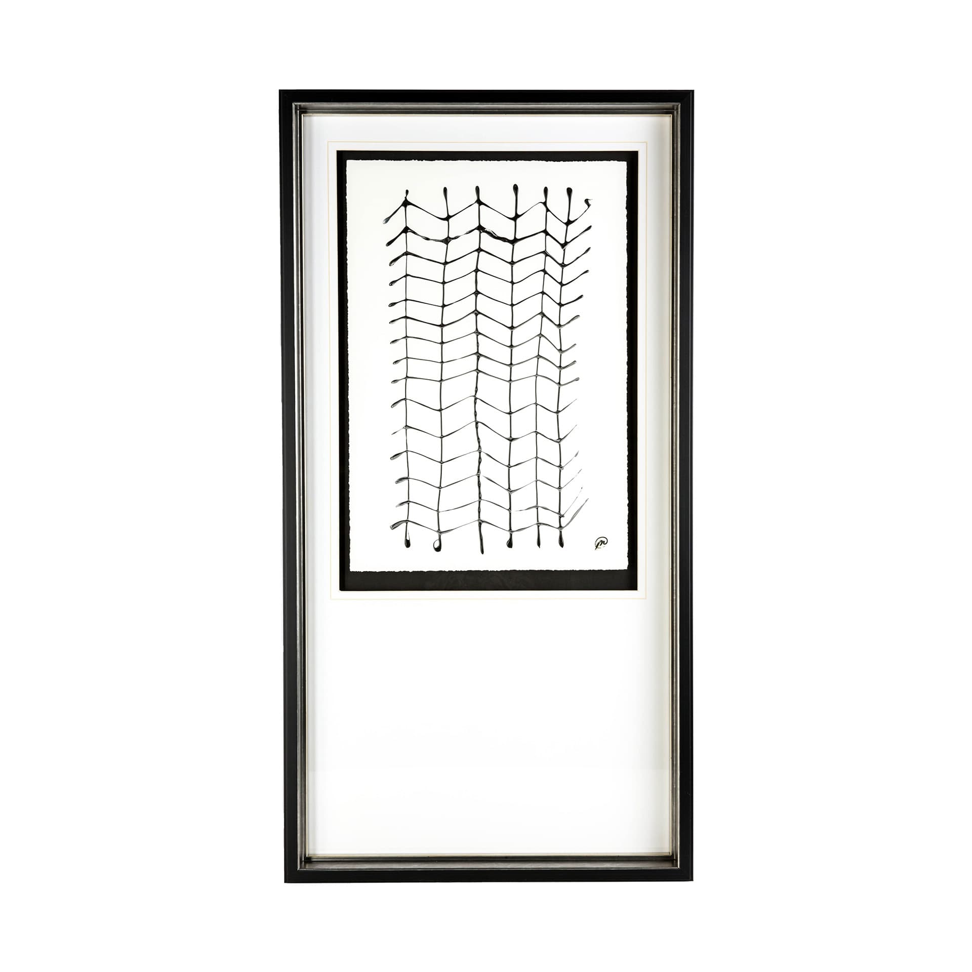 Lines I by Studio M a handmade Original Framed Artwork under Glass — product photograph