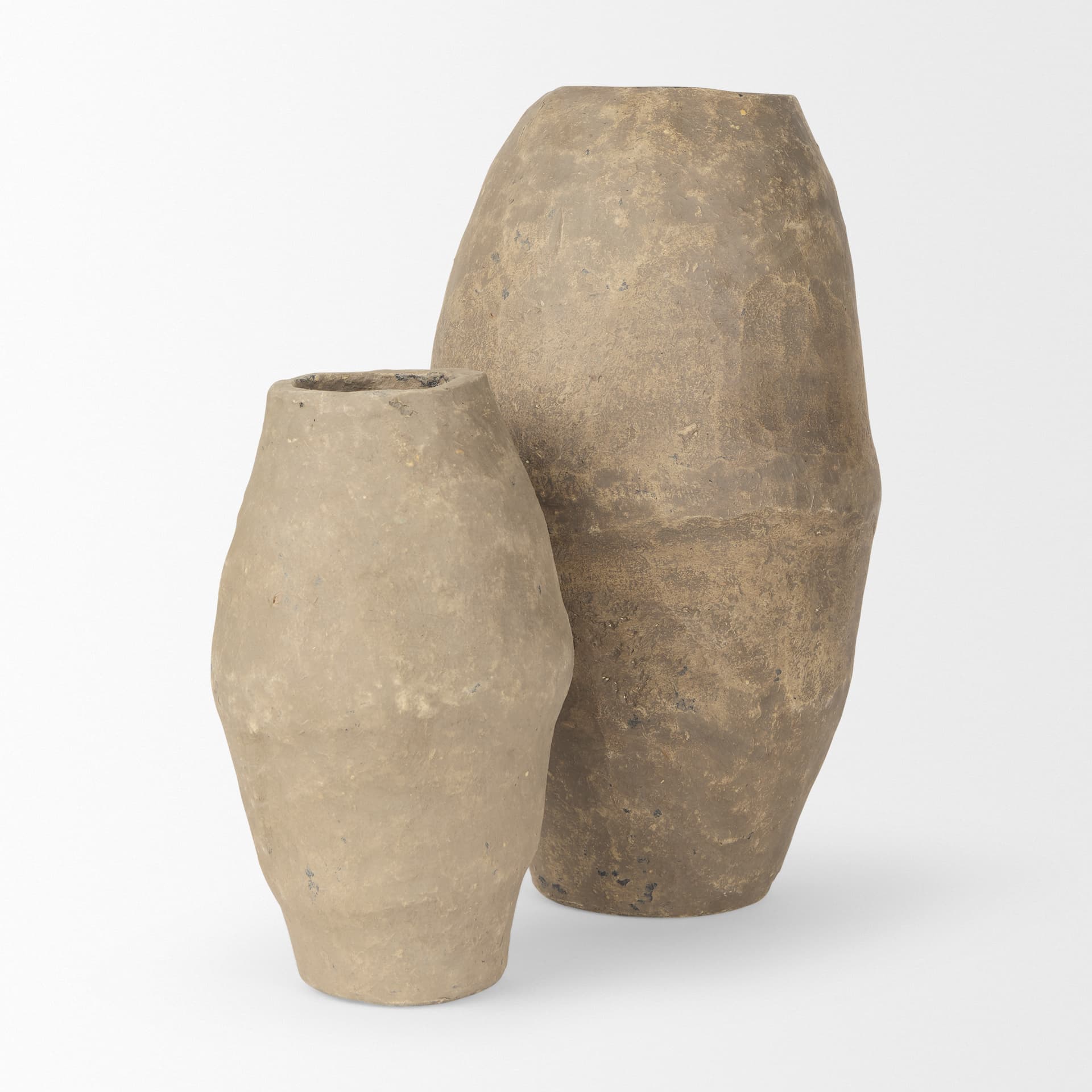 Rundal Small Gray Paper Mache Vase — product photograph