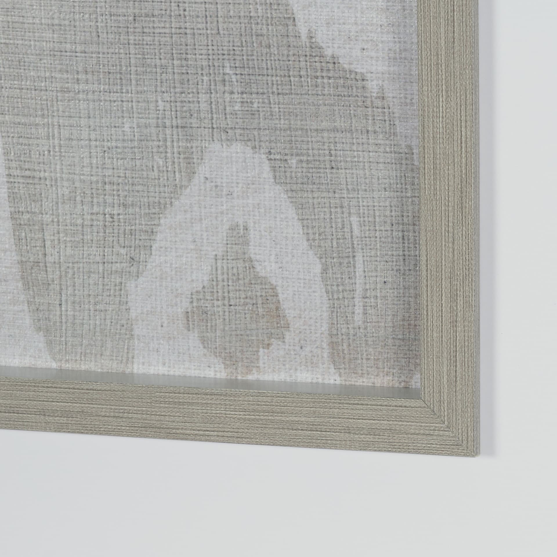 Shadow Ikat V by Chariklia Zarris a Hand Embellished Textured Framed Art Print Matted under Glass — product photograph