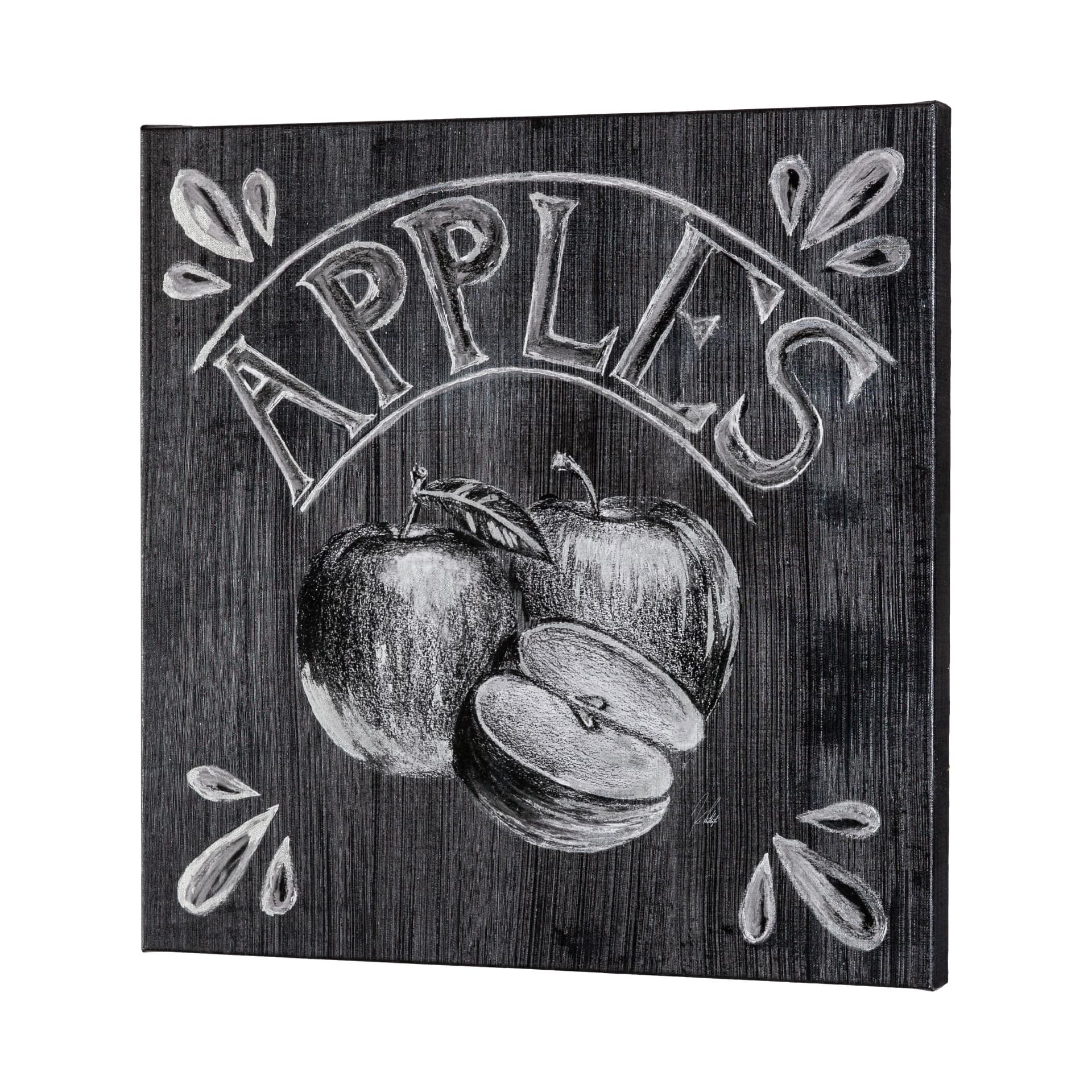 Farm Fresh Apples by Mercana Studio a Hand Embellished Textured Canvas — product photograph