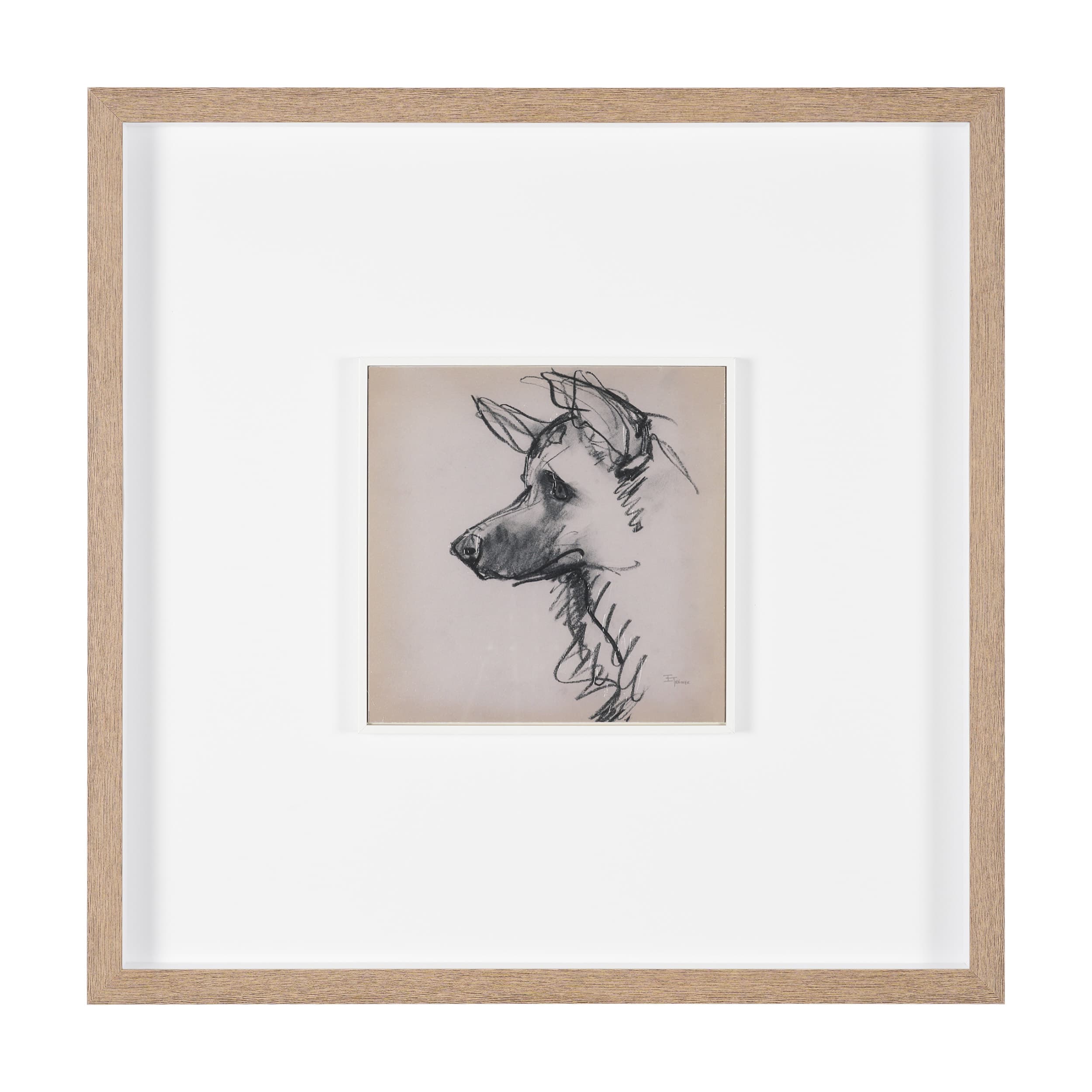 German Shepherd by Mercana Studio Hand-Embellished Framed Artwork Matted under Glass — product photograph