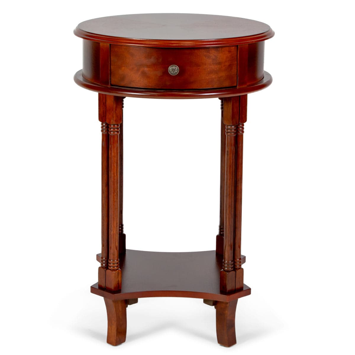 Round Accent Table HR23 Cherry Finish — product photograph
