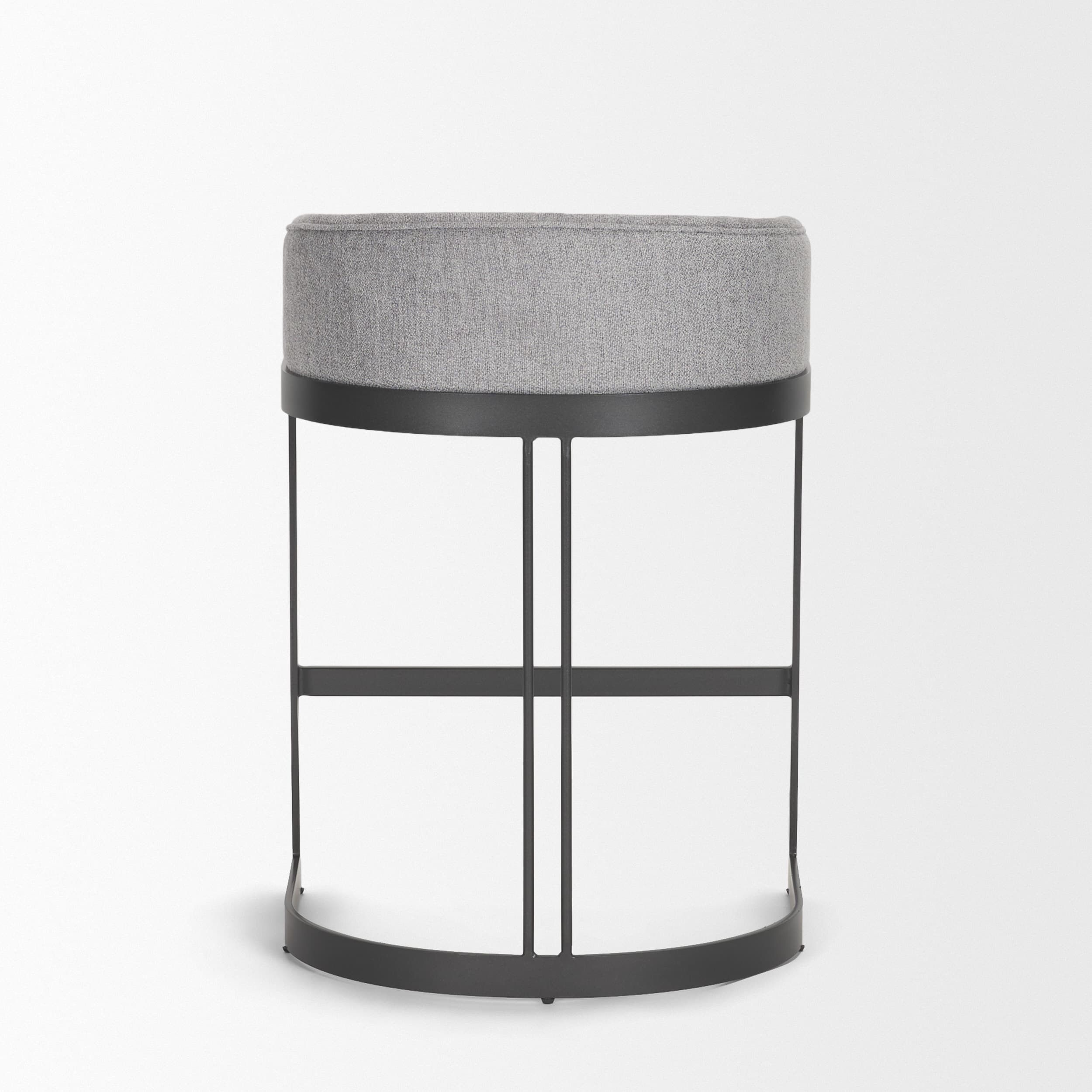 Hollyfield Low Back 28.7in Seat Bar Stool | II Gray Fabric w/ Counter — product photograph
