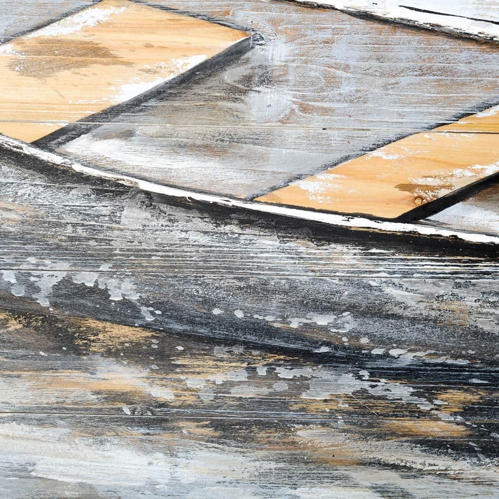 Creekside Diptych 80x40 Boats Original Hand Painted on Wood Oil Painting — product photograph