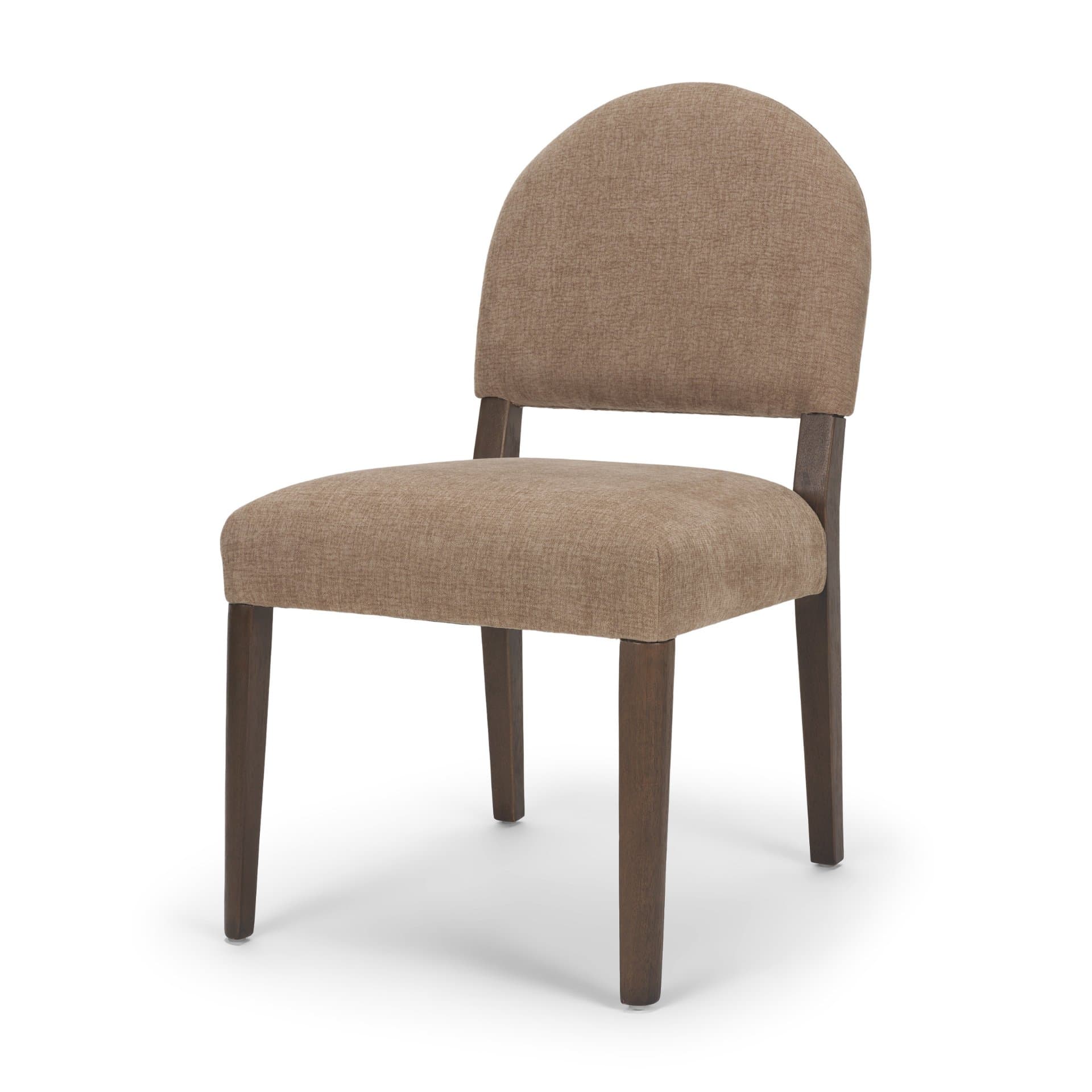 Martie Rounded Back Dining Side Chair | Fabric w/ Wood — product photograph