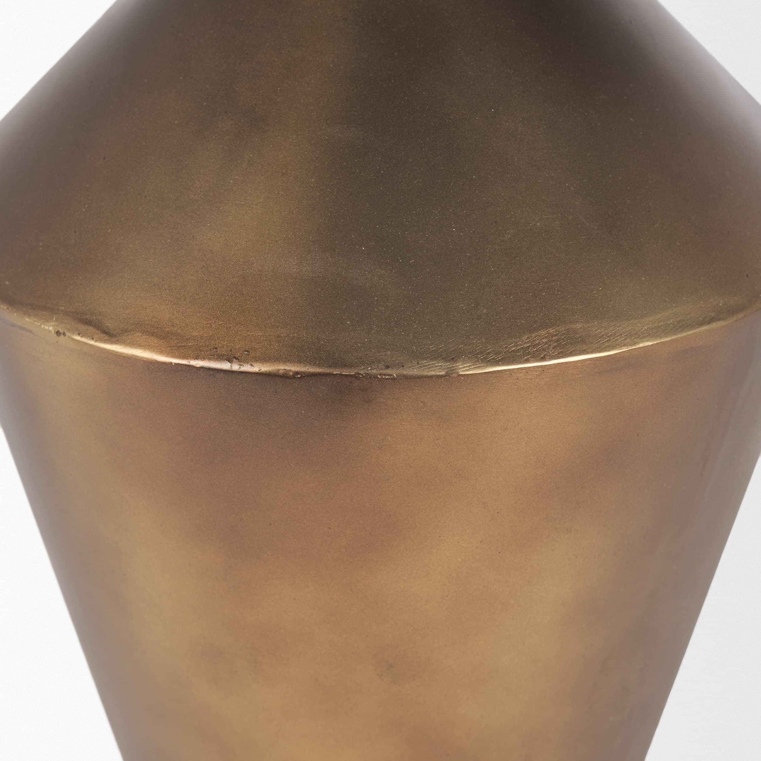 Perrin Small Brushed Gold Metal Decorative Vase — product photograph