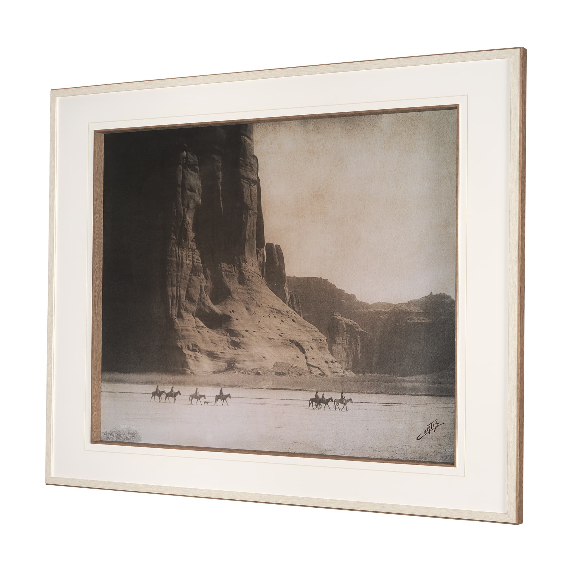 Canyon de Chelly by Edward Sheriff Curtis Hand Embelished Framed Photo Art Print Matted under Glass — product photograph