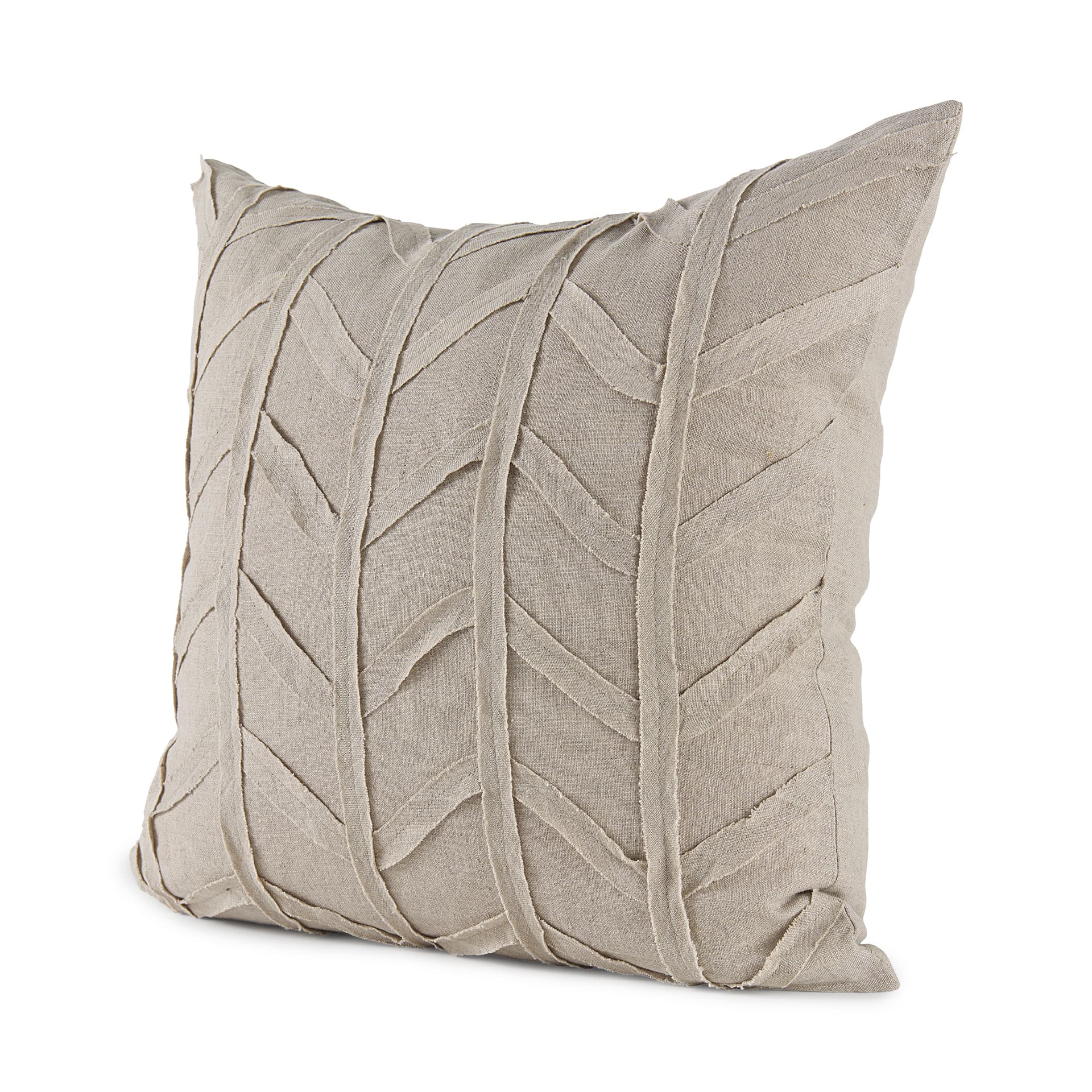 Ivivva 20x20 Beige Fabric Textured Pillow Cover — product photograph