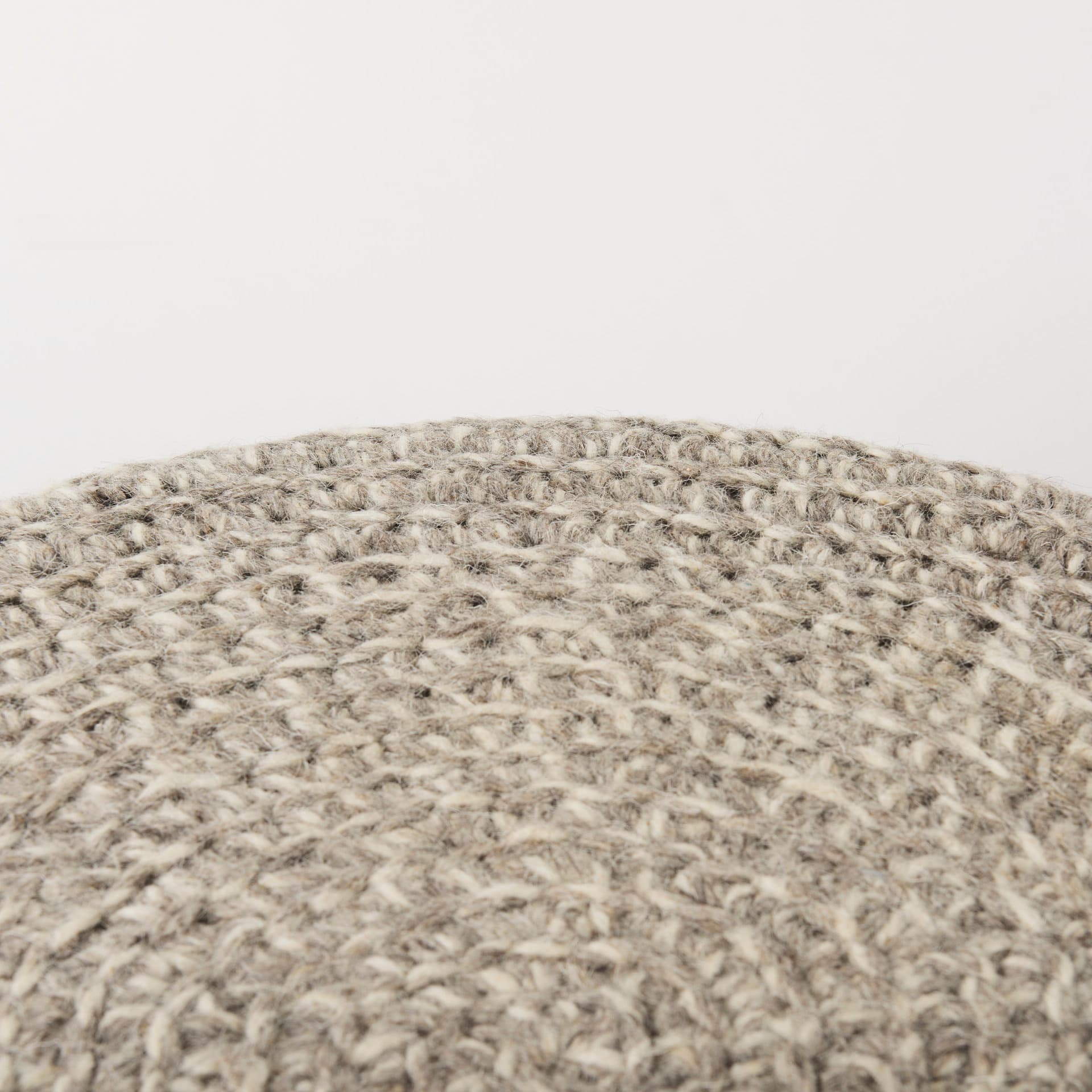 Bina 24.0L x 24.0W x 14.0H Light Gray 4 Legged Wool Stool — product photograph