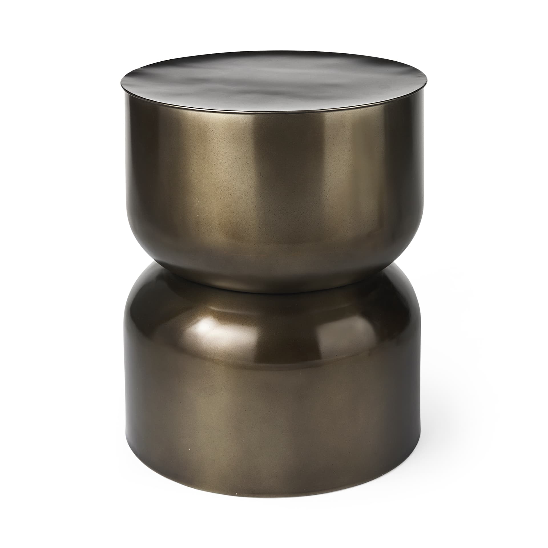 Catriona 17L x 17W x 20H Gold Accent Hourglass Table — product photograph