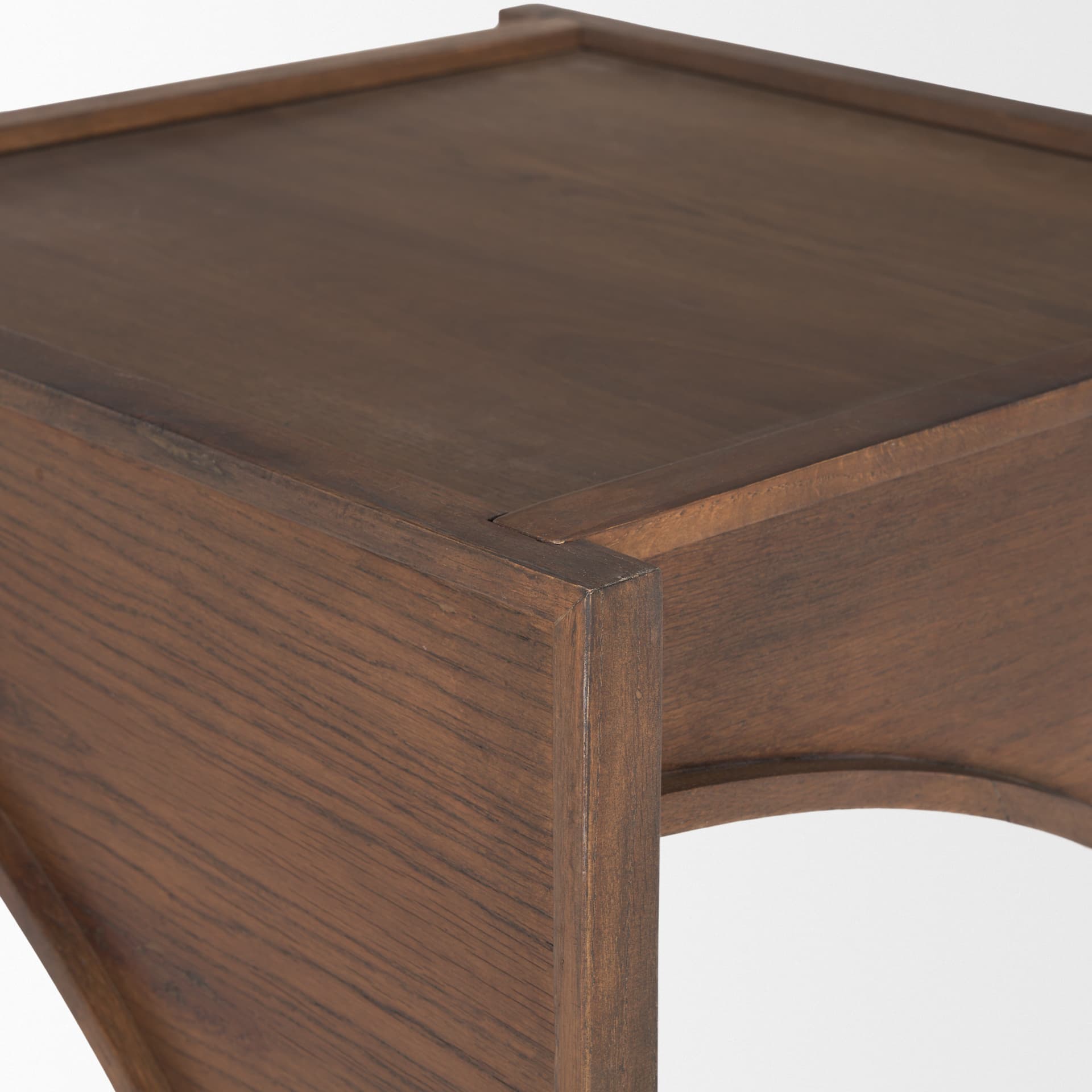 Laraya Medium Brown Wood w/ Arches End Table — product photograph
