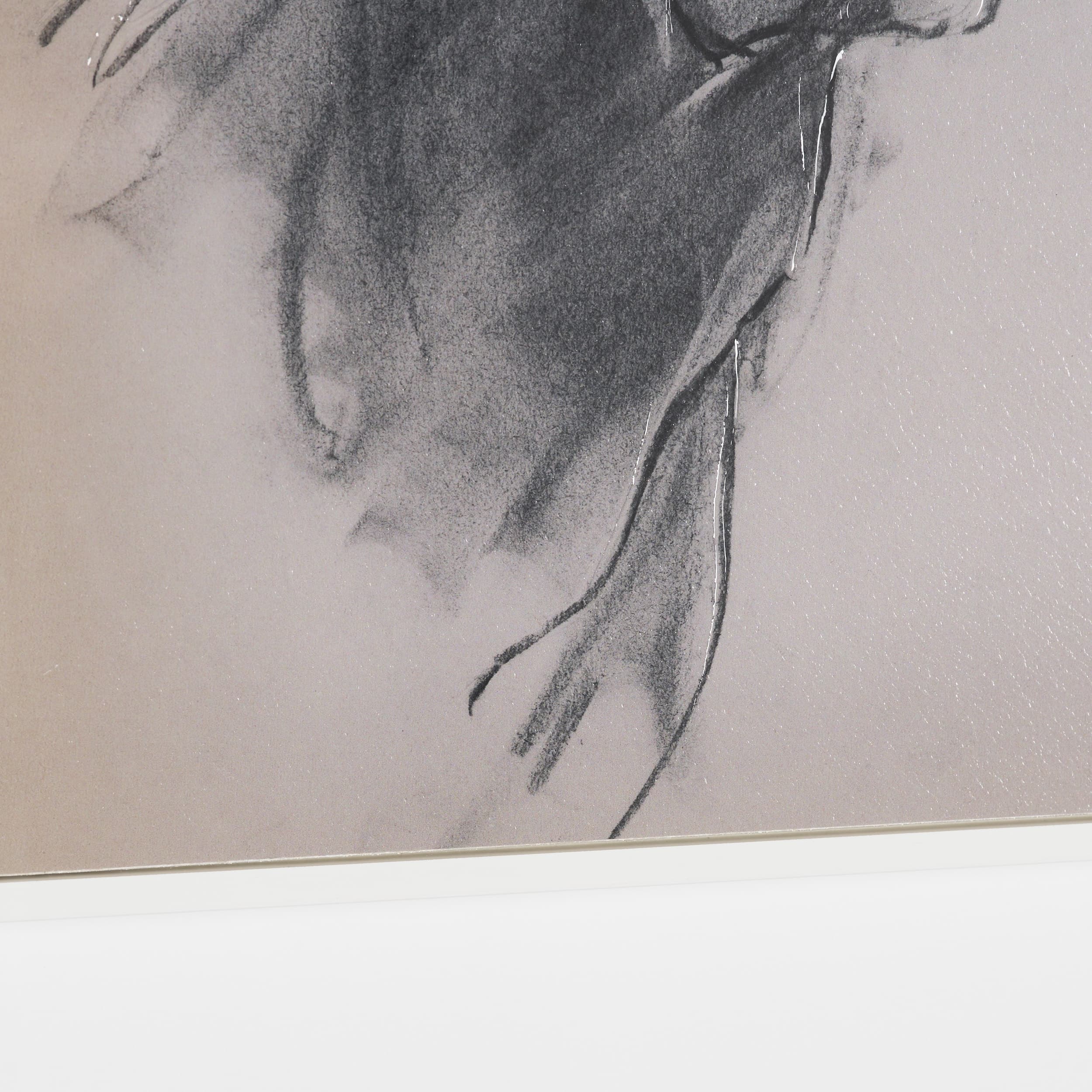 Black Lab by Mercana Studio Hand-Embellished Framed Artwork Matted under Glass — product photograph