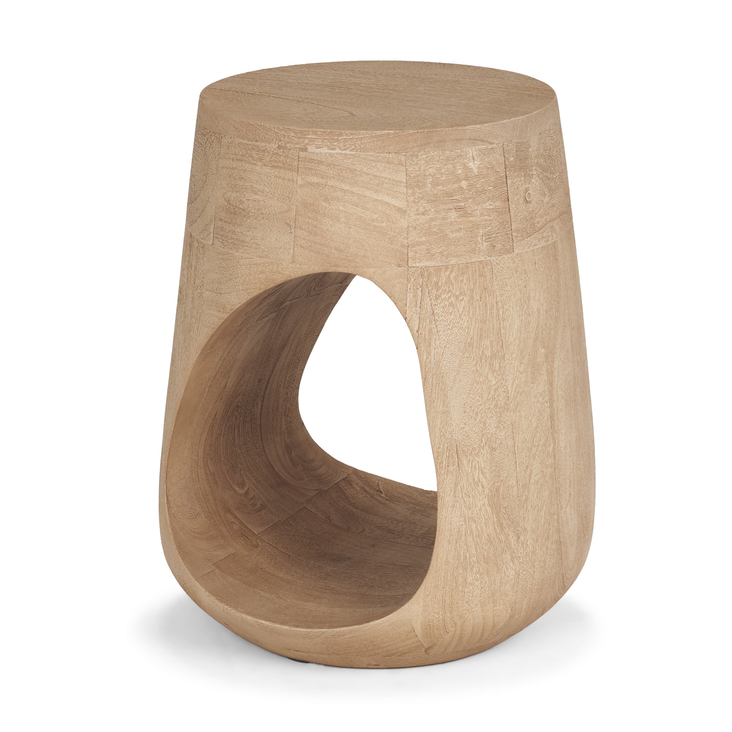 Cove Light Brown Sculptural Open Side Table — product photograph