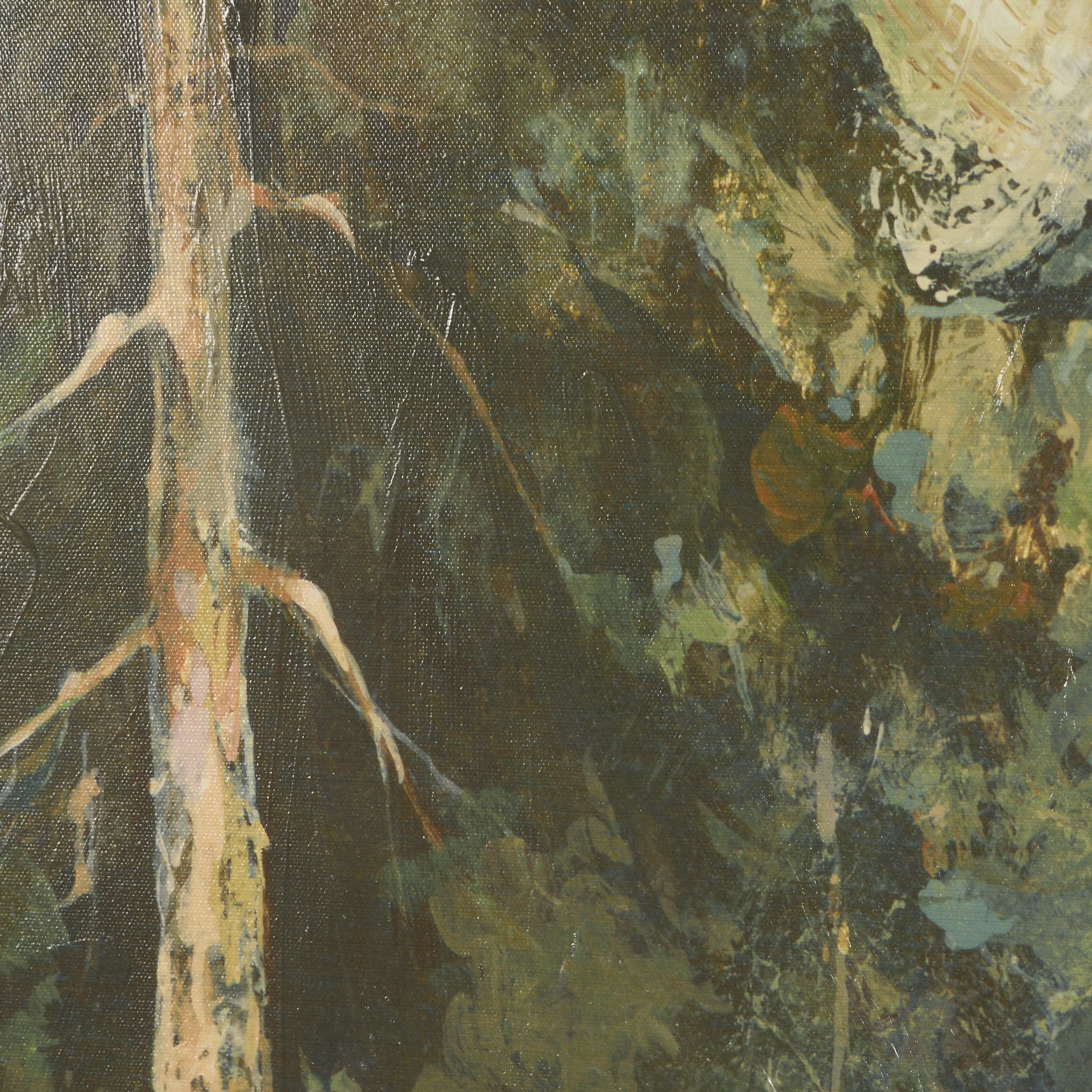 Heart of the Forest II by Mercana Studio Hand-Embellished Textured Framed Canvas Artwork — product photograph