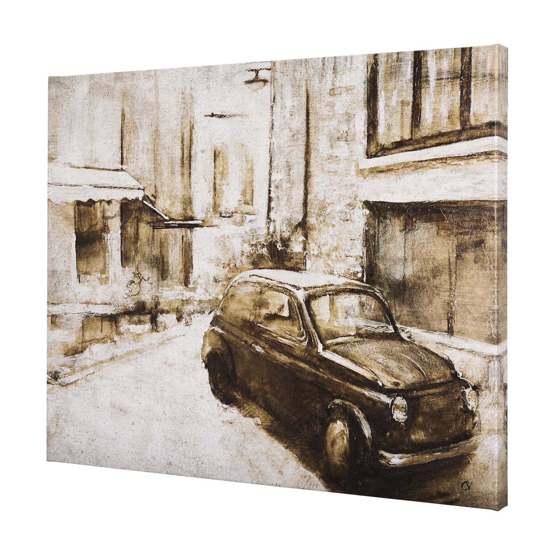Vintage Car Picture II by Mercana Studio a Hand Embellished Textured Canvas — product photograph