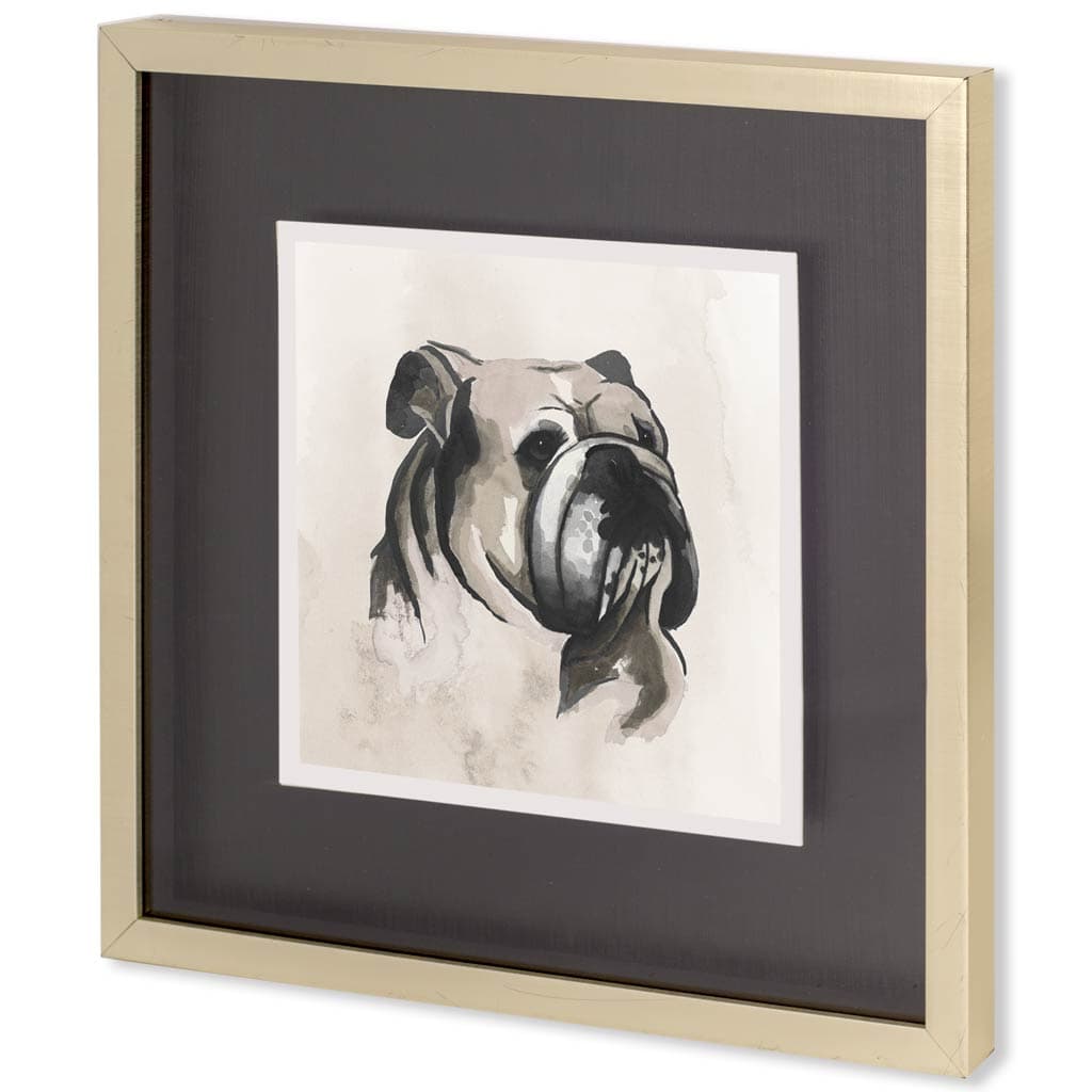 Small Inked Dogs III by Grace Popp a Hand Embellished Textured Framed Art Print Matted under Glass — product photograph