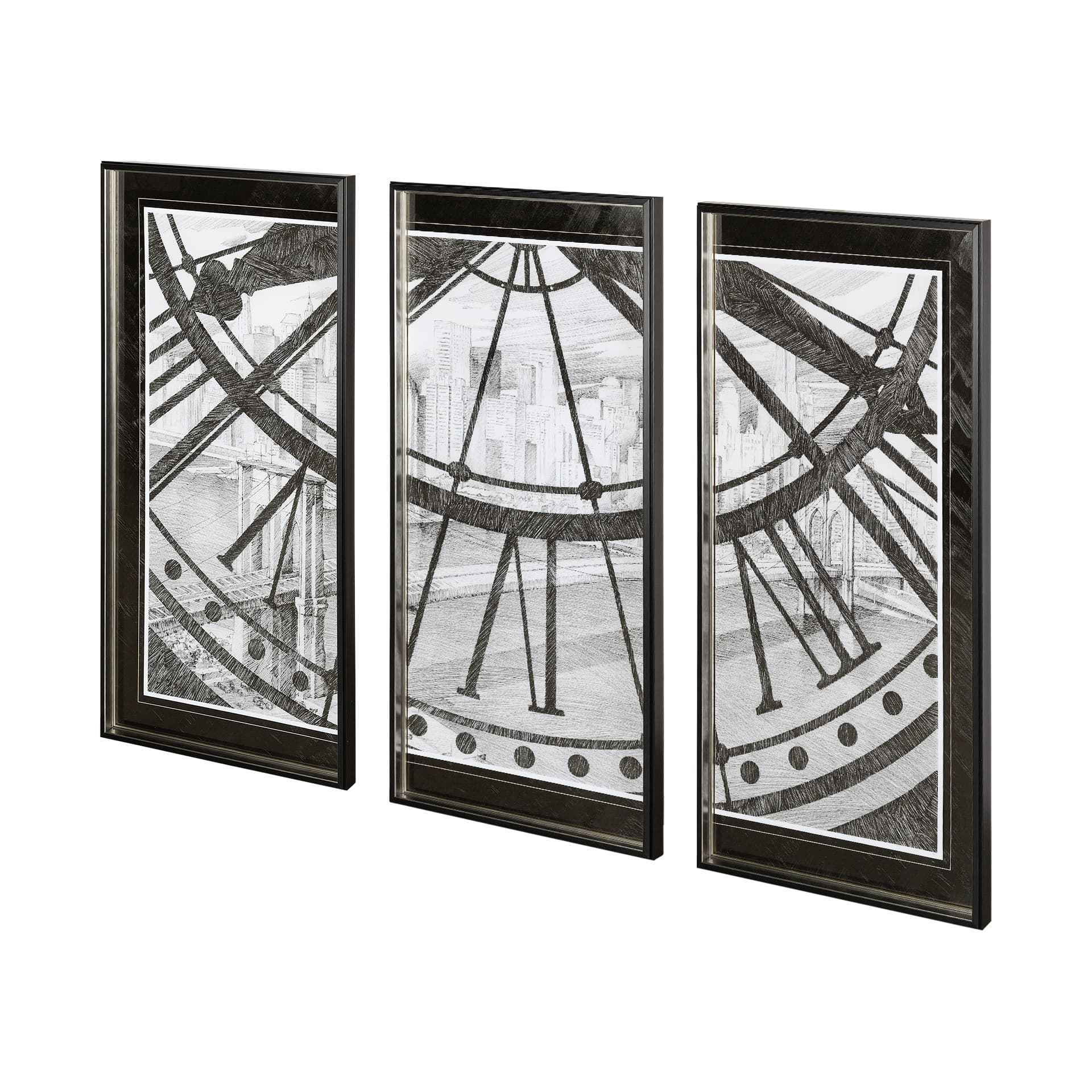 Of Time and The River I by Mercana Studio Hand Embellished Framed Art Print Matted under Glass — product photograph