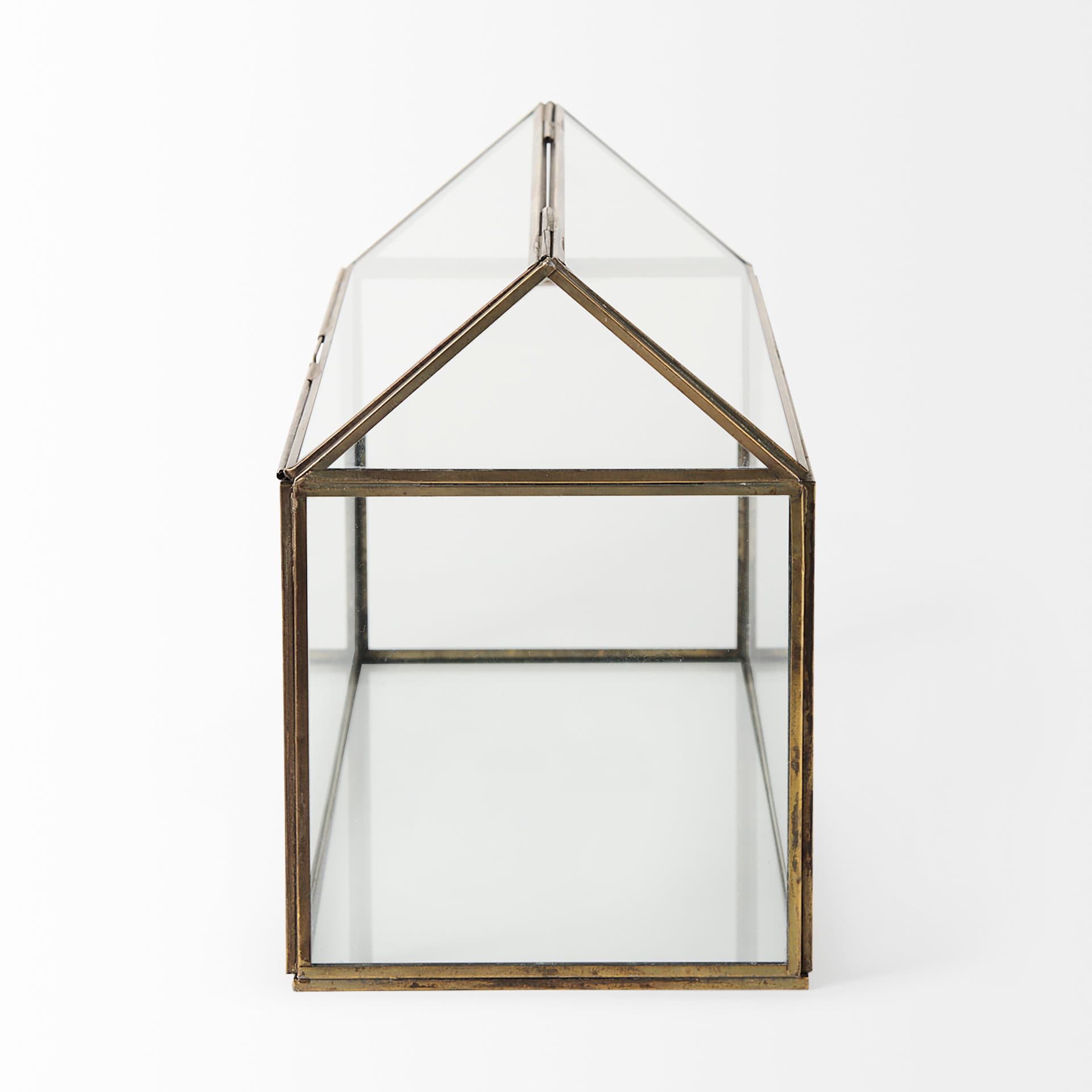 Hutt 16L x 6W x 9H Gold Glass Terrarium Box — product photograph