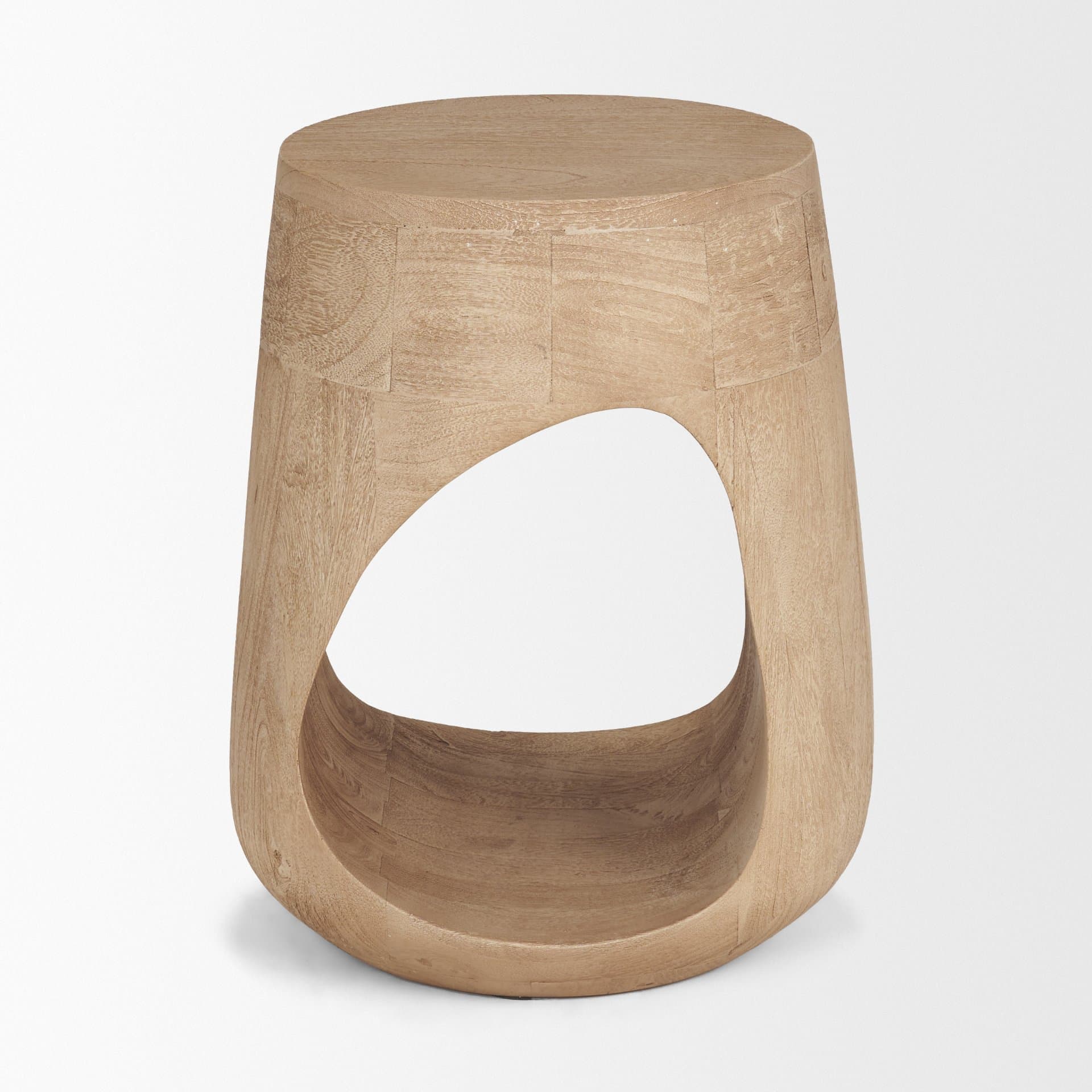 Cove Light Brown Sculptural Open Side Table — product photograph