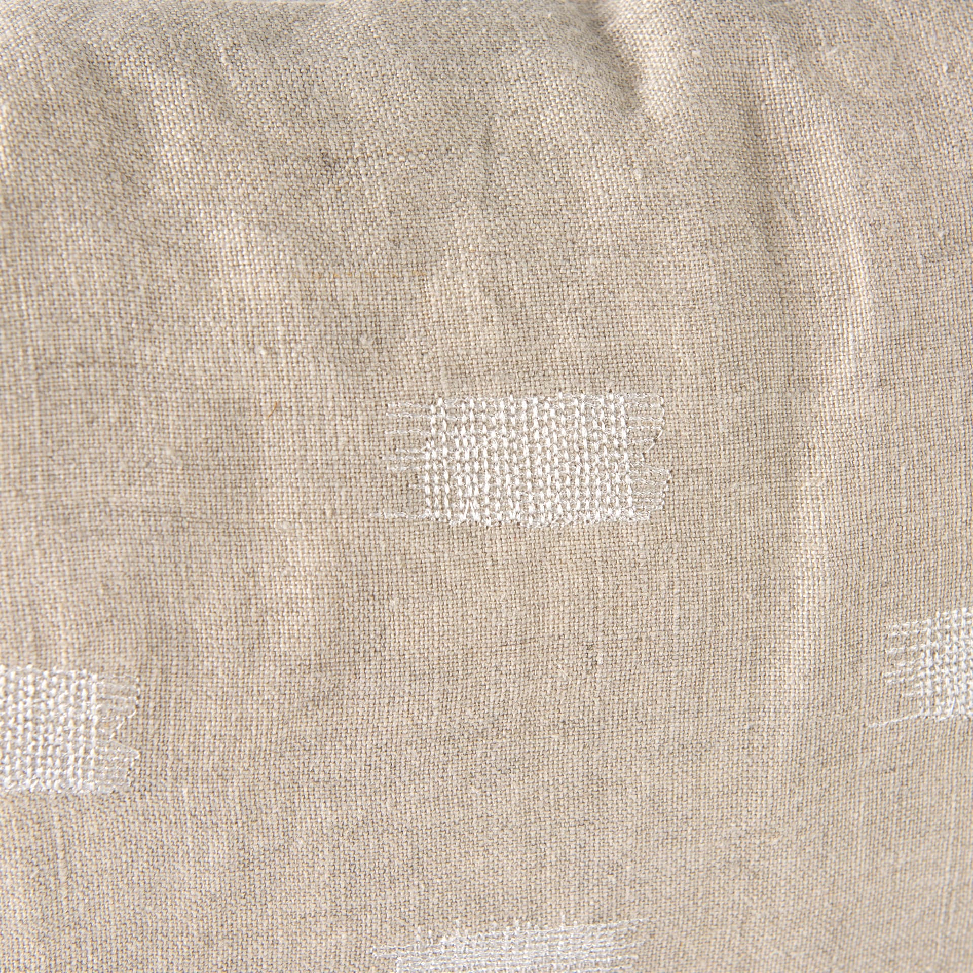 Lacey 13x21 Beige/White Decorative Pillow Cover w/Down Filler — product photograph