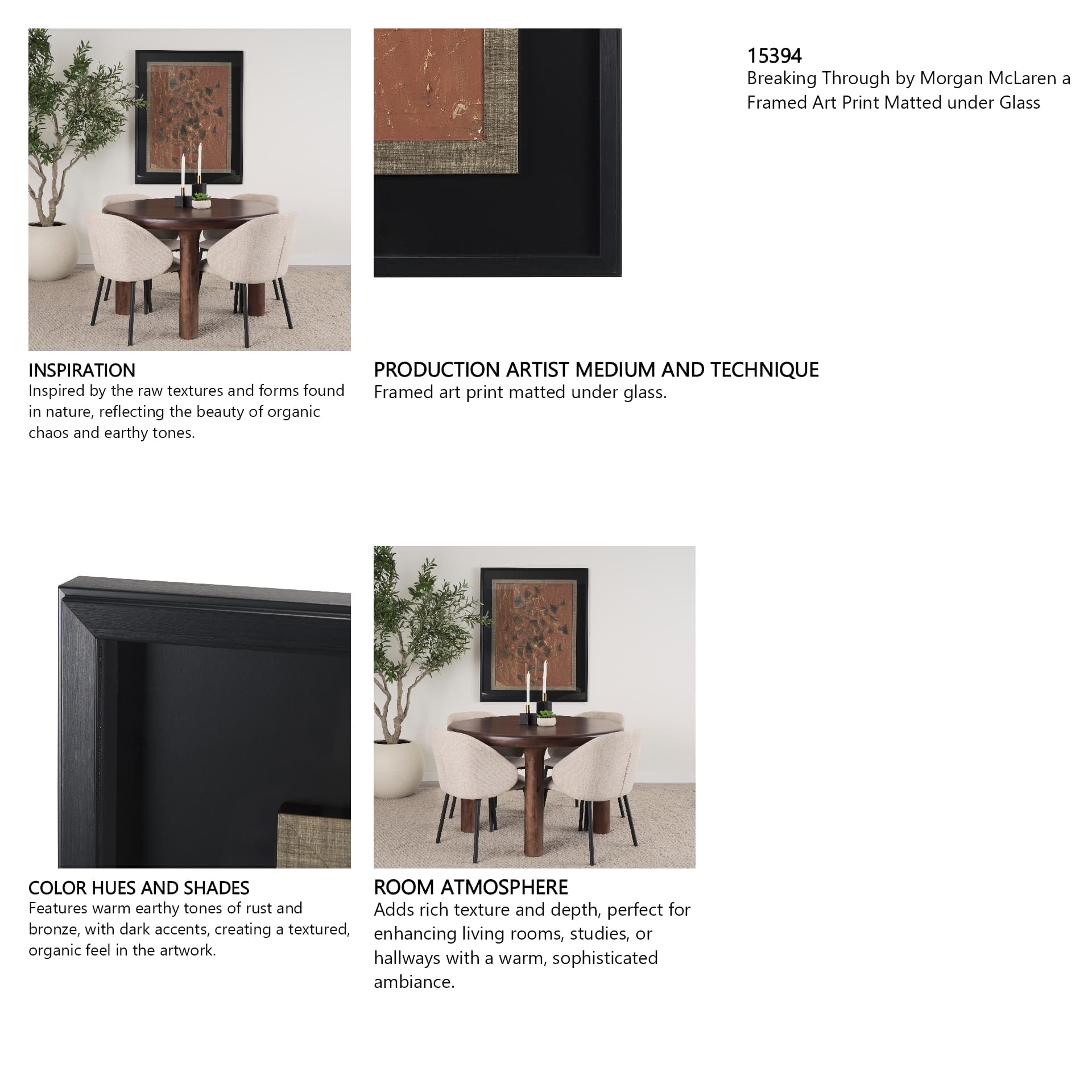 Breaking Through by Morgan McLaren a Framed Art Print Matted under Glass — in a styled room