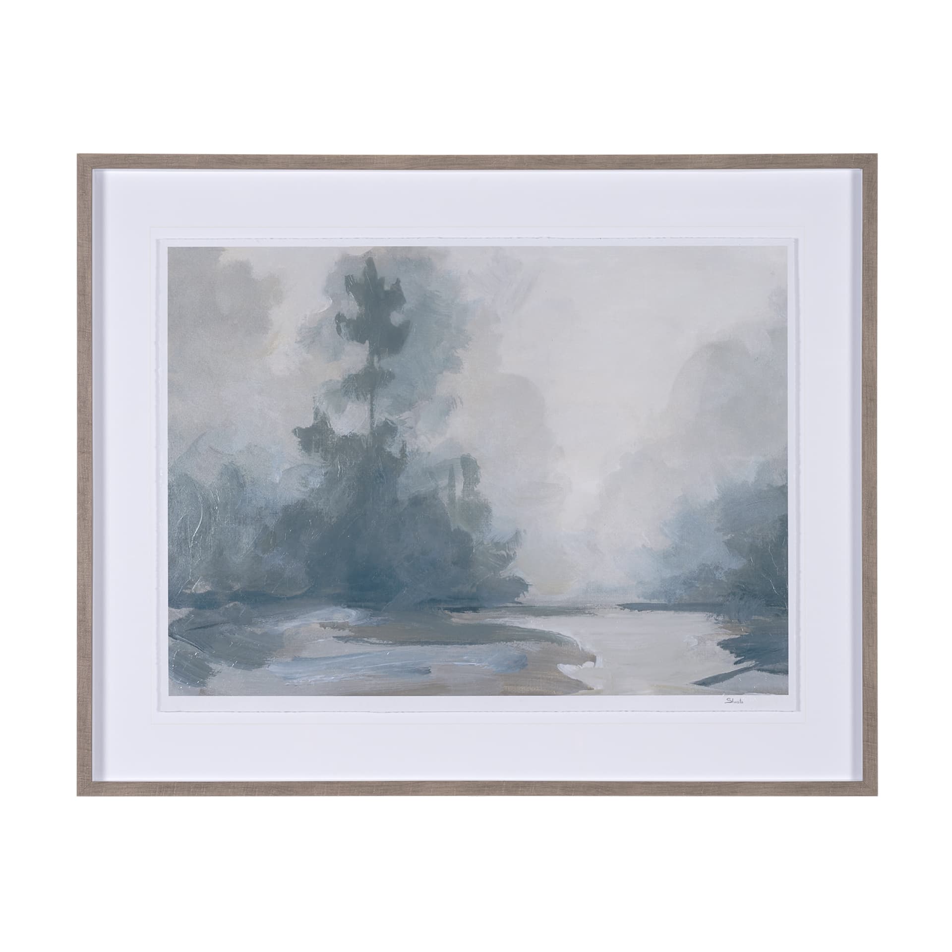 Morning Light II by Mercana Studio a Hand Embellished Textured Framed Art Print Matted under Glass — product photograph