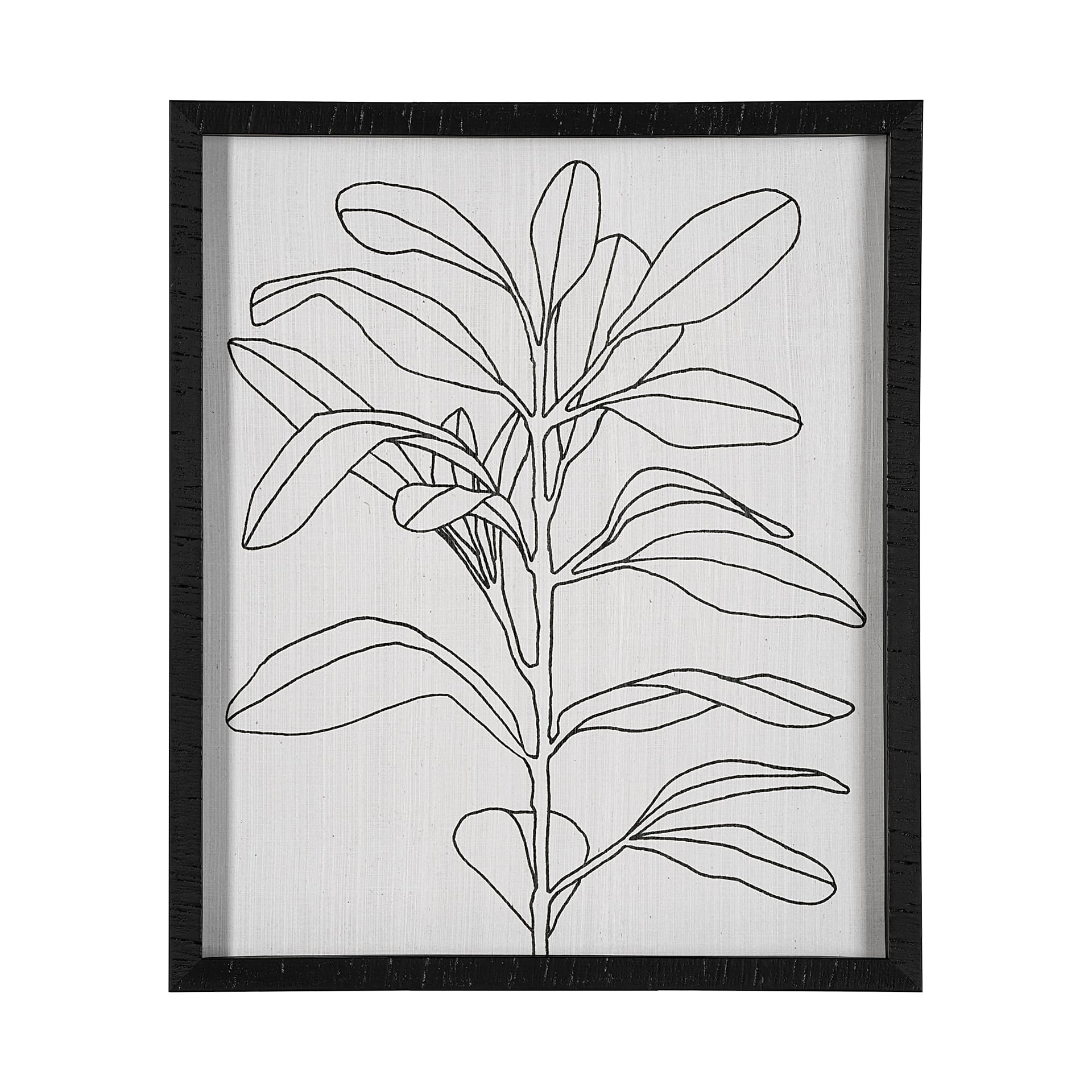 Olive Branch Countour I by Emma Scarvey Hand Embellished Textured Framed Art Print Matted under Glas — product photograph