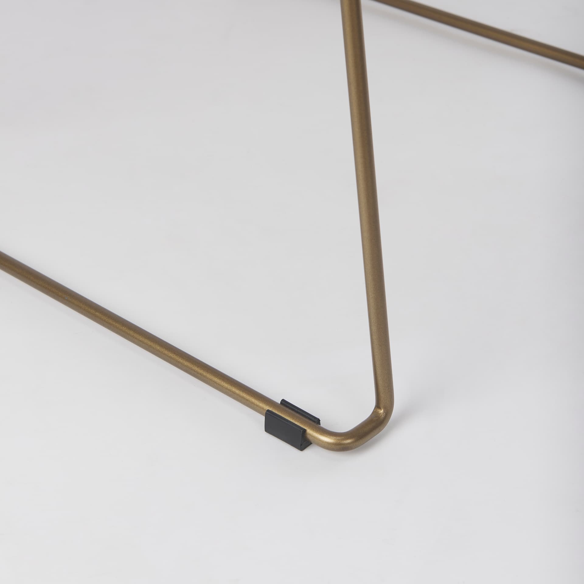 Sawyer Solid Back Dining Side Chair | Cream Fabric w/ Gold Metal — product photograph