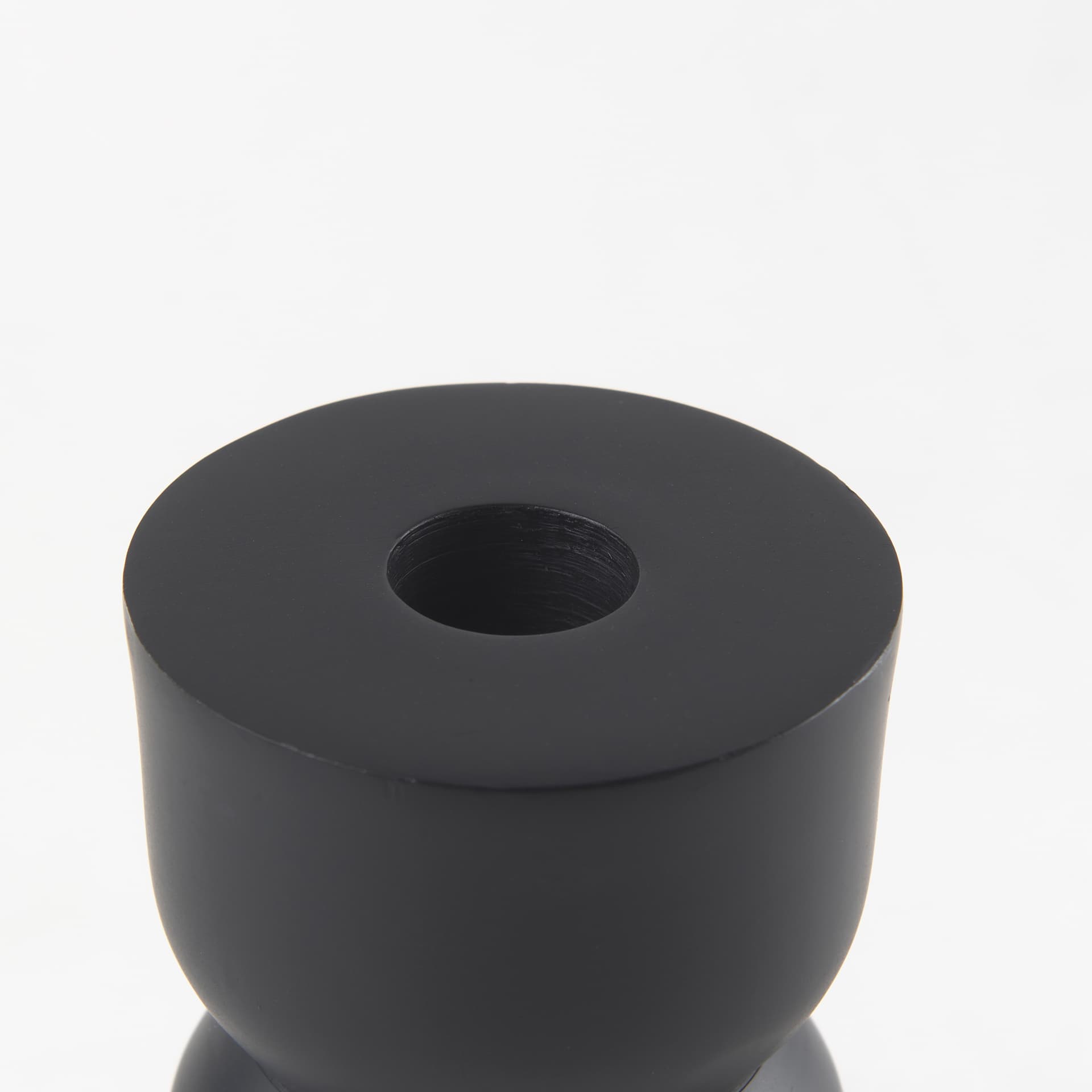 Malta Black Large Metal Candle Holder — product photograph