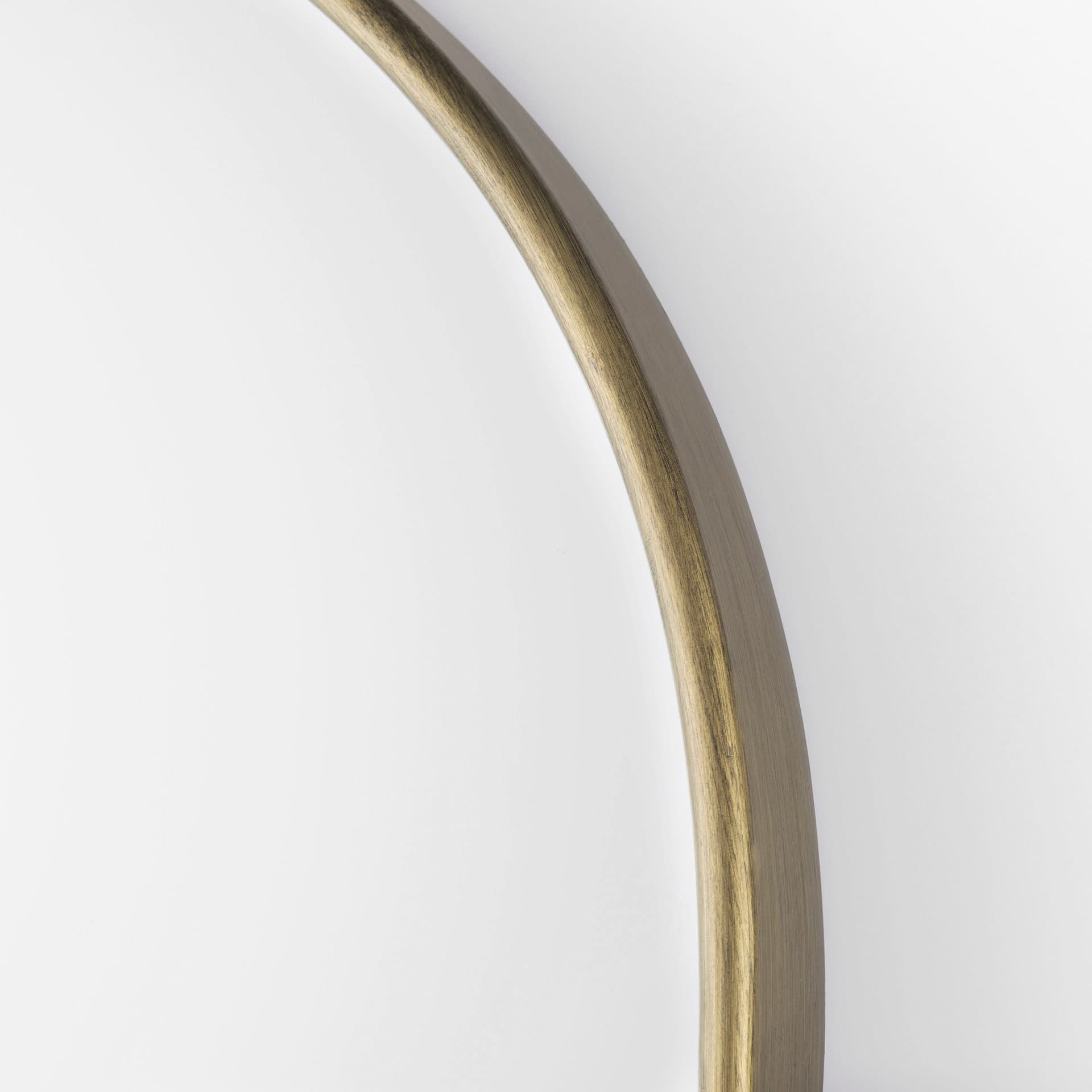 Sadie 28.0L x 2.0W x 78.0H Antique Gold Rounded Arch Floor Mirror — product photograph