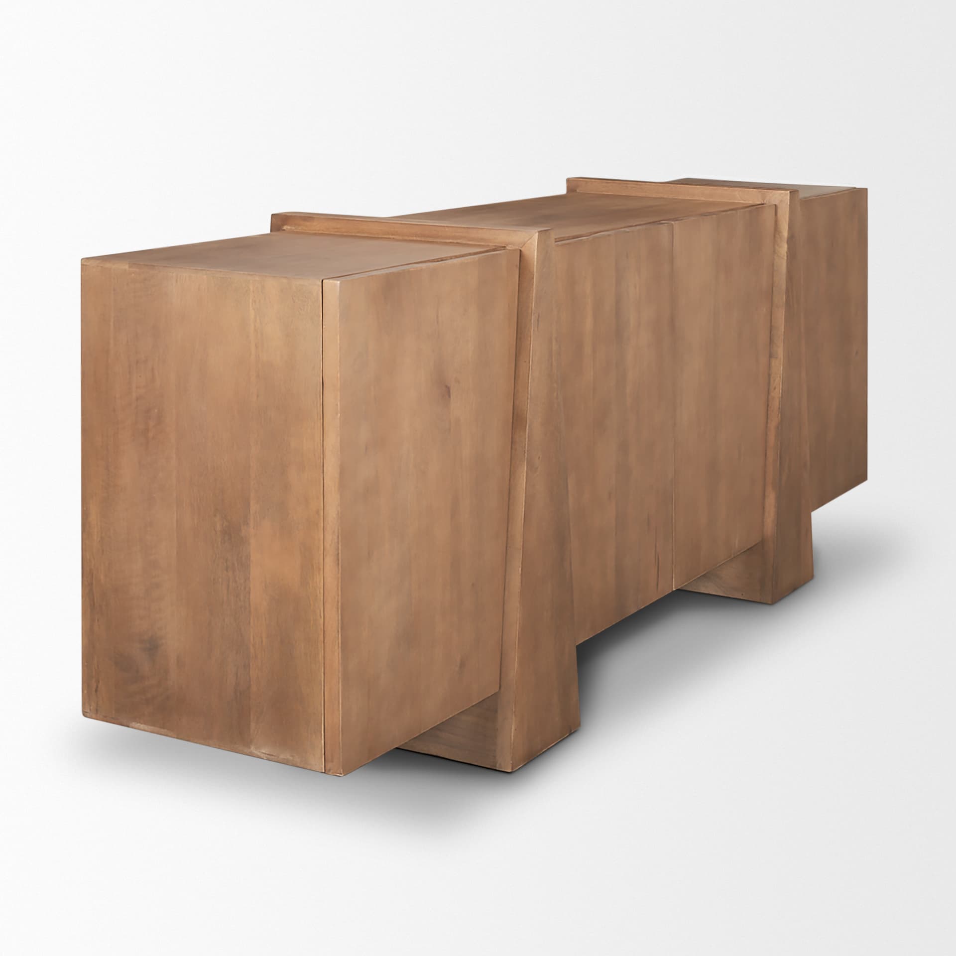 Eula Medium Brown Wood 4-Door Sideboard — product photograph