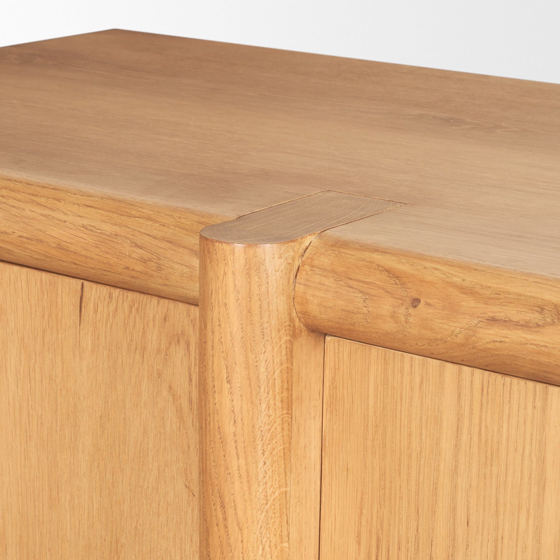 Rowan Light Brown Oak Wood Closed 4 Door Sideboard — product photograph