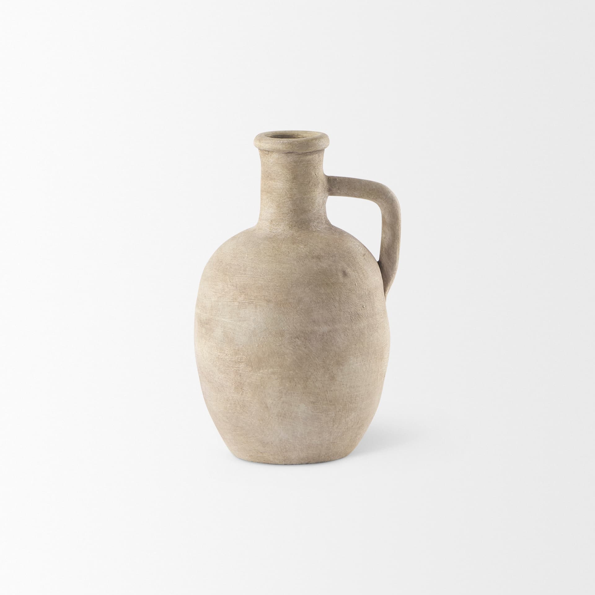 Zenni 5.3L x 5.3W x 9.3H Warm Beige Ceramic Vase — product photograph