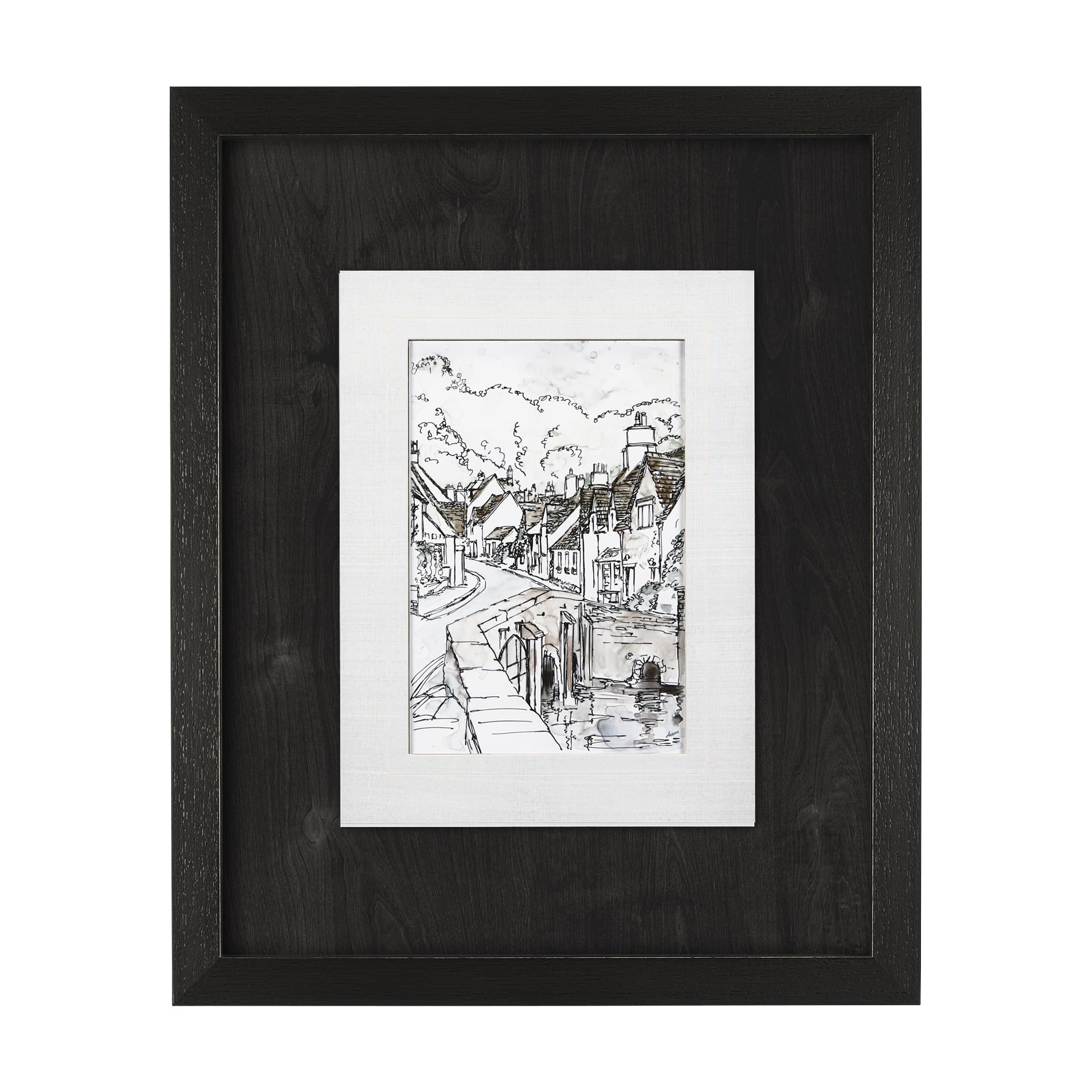 Travel memories VI by Natalia a Framed Art Print Matted under Glass — product photograph