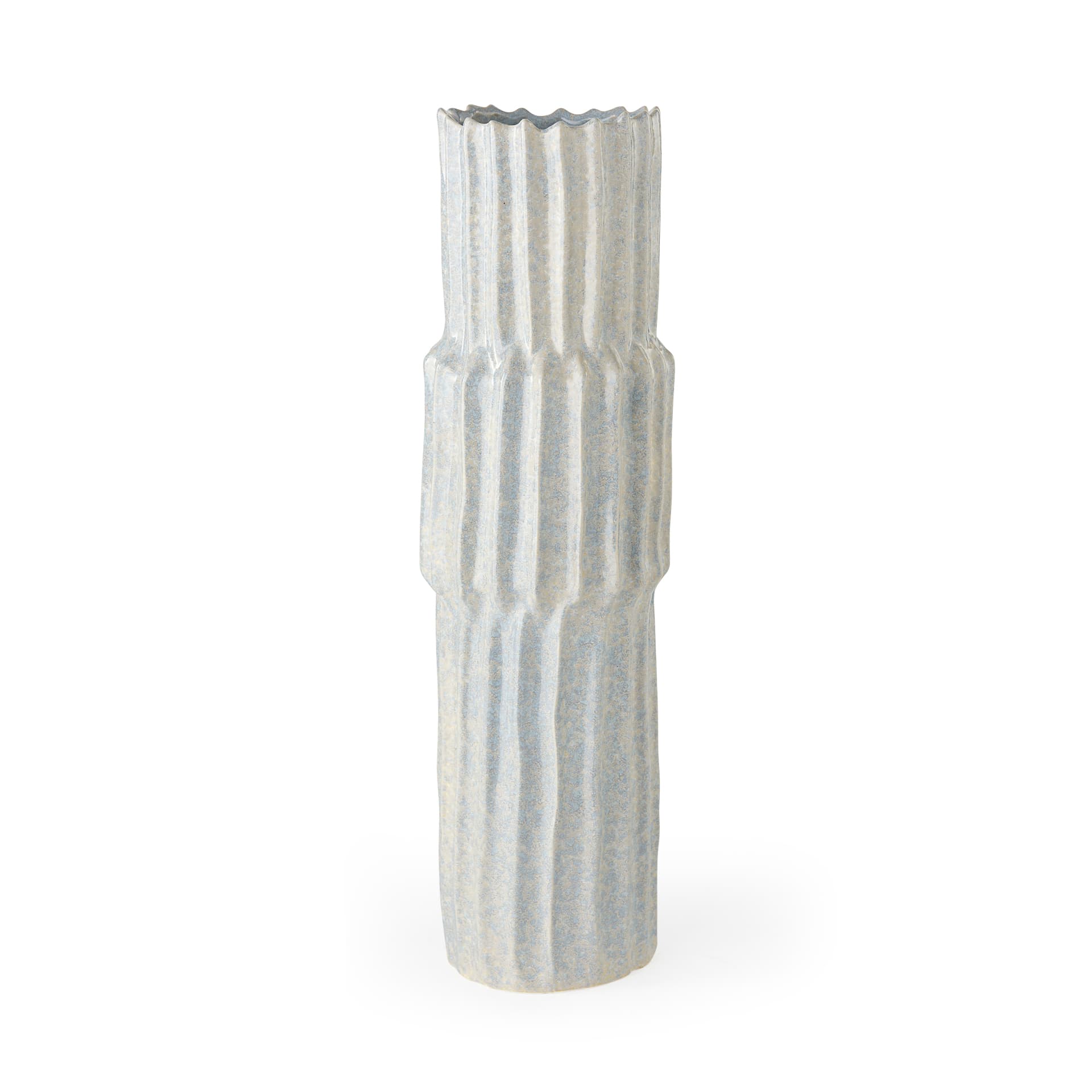 Cardon 23.0H Gray Ceramic Vase — product photograph