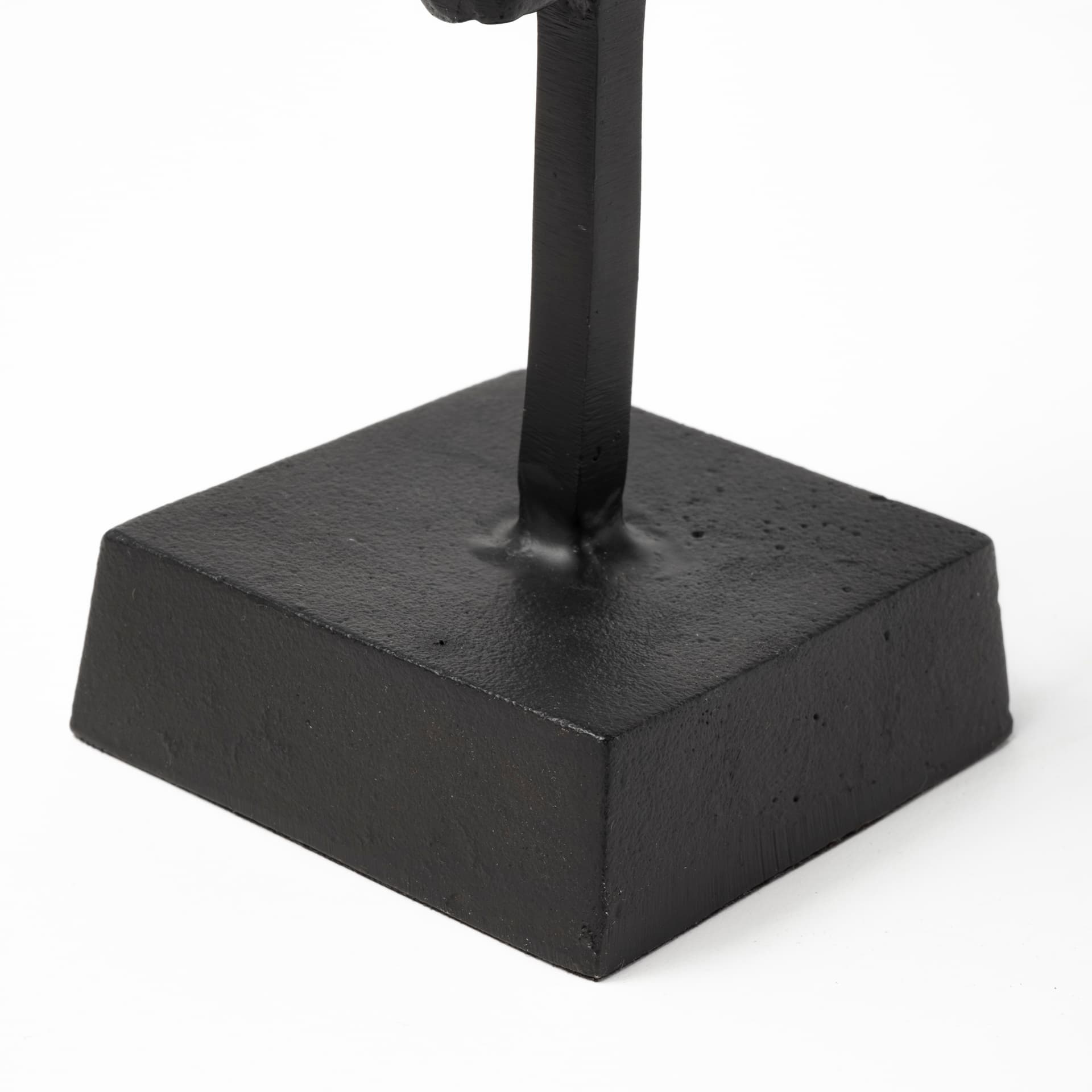 Caleb 4L x 5W Black Metal Tribal Figurine — product photograph