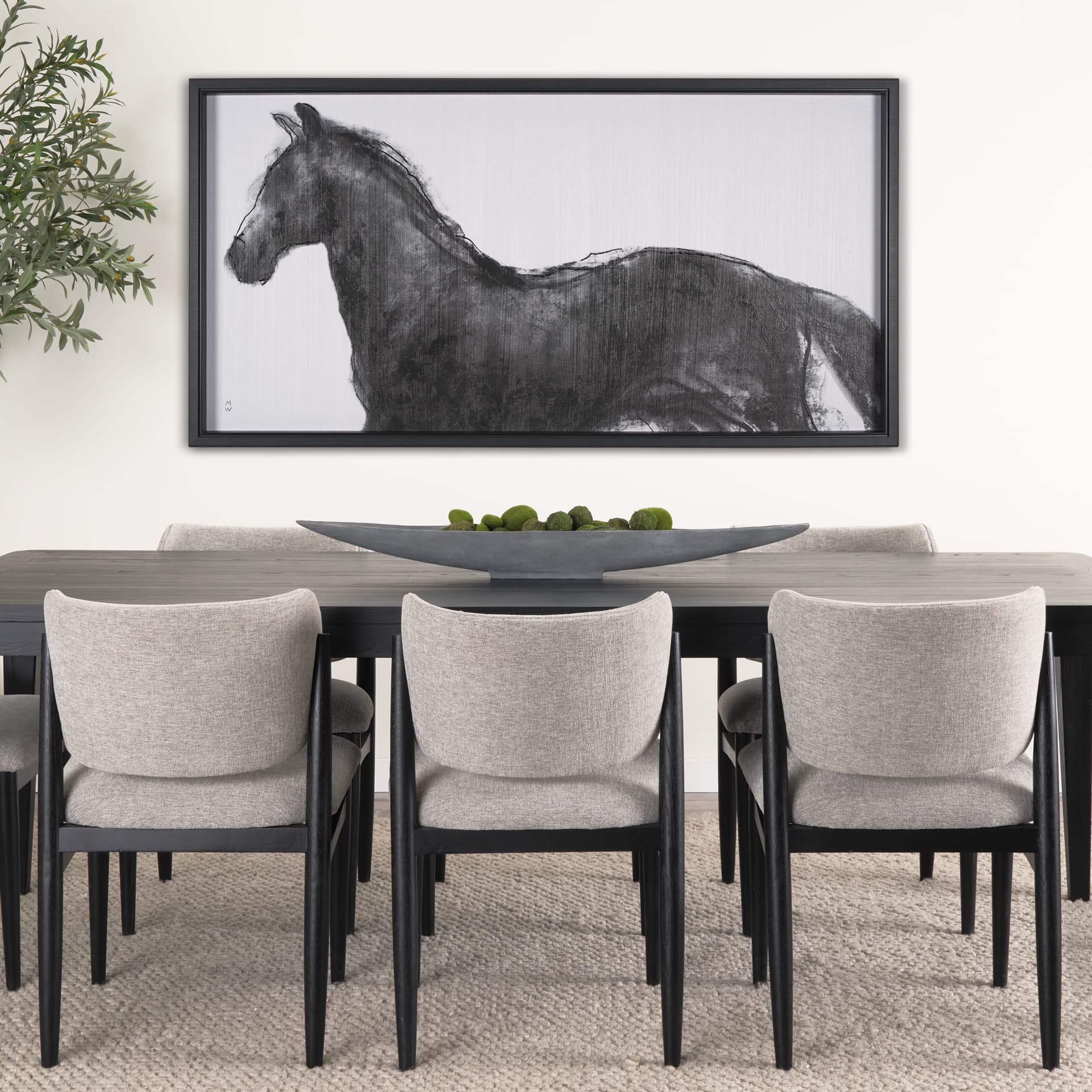 Equine Sketch 9 by Manny Woodart a Hand Embellished Textured Framed Art Print — product photograph
