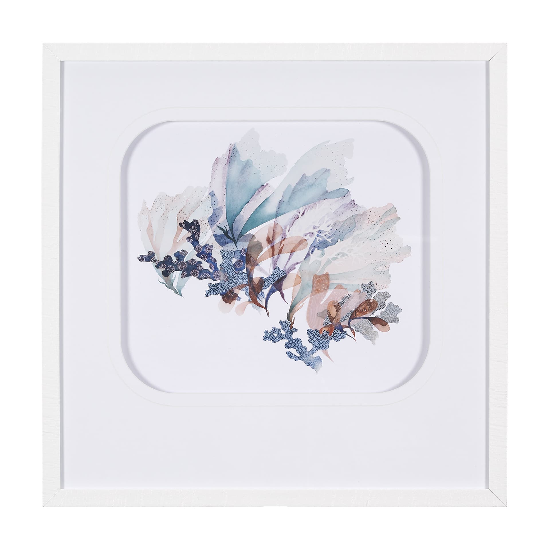 Seagrass - Stir by Mercana Studio a Hand Embellished Textured Framed Art Print Matted under Glass — product photograph