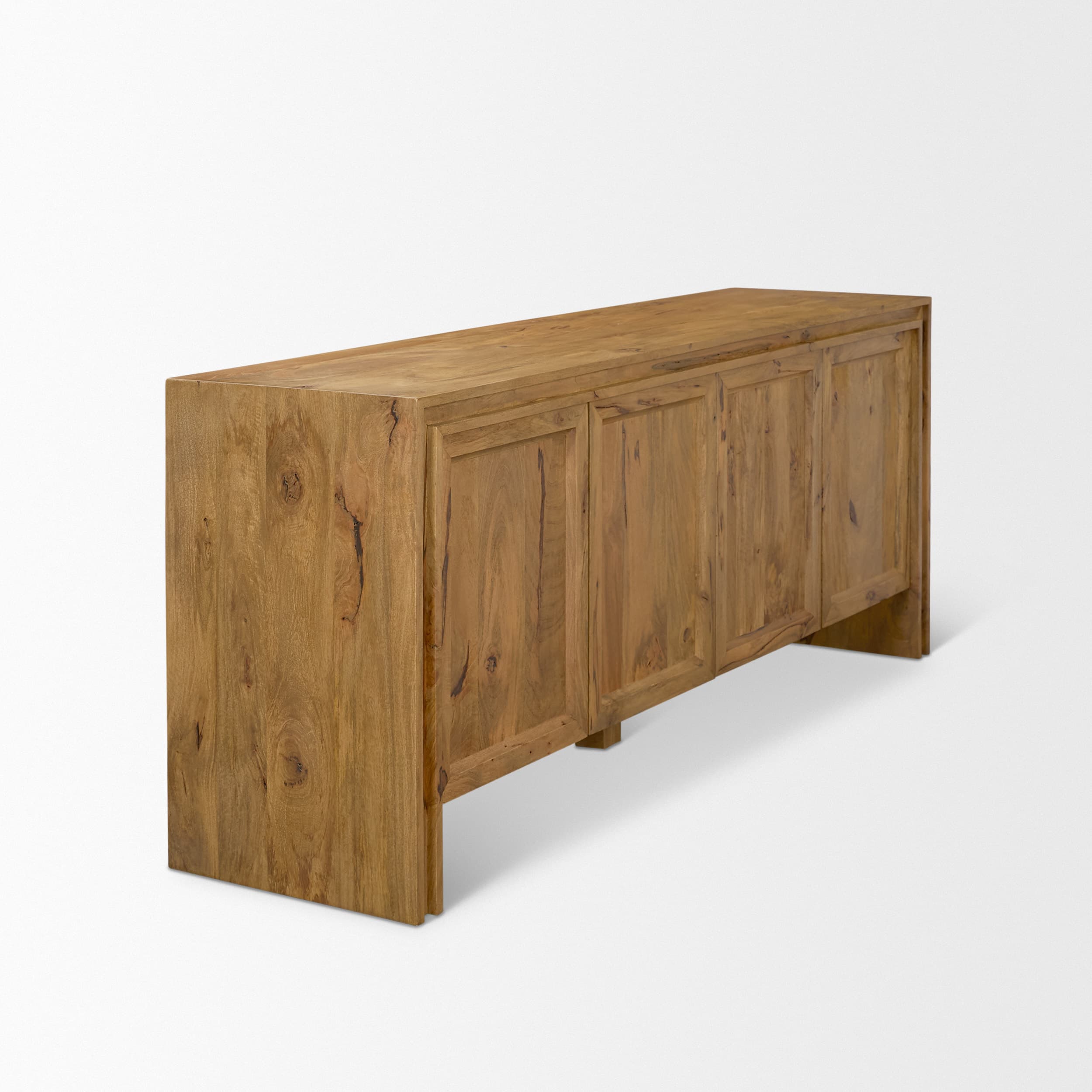 Notts Brown Wood 4-Door Closed Sideboard — product photograph